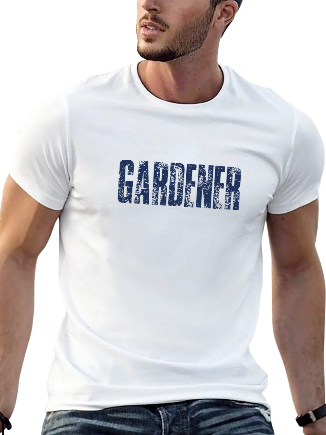 Gardener T-Shirt - Cool Distressed Text Design
