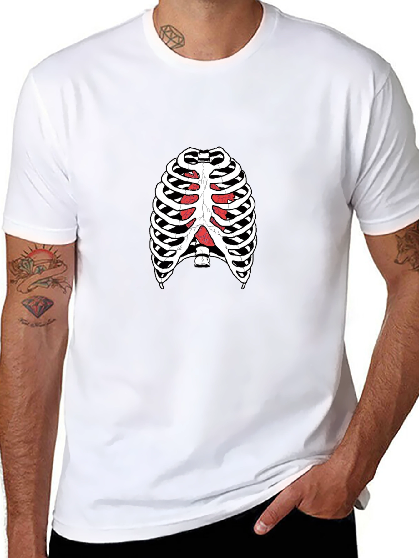 Rib Cage T-Shirt - Human Anatomy Skeleton Tee