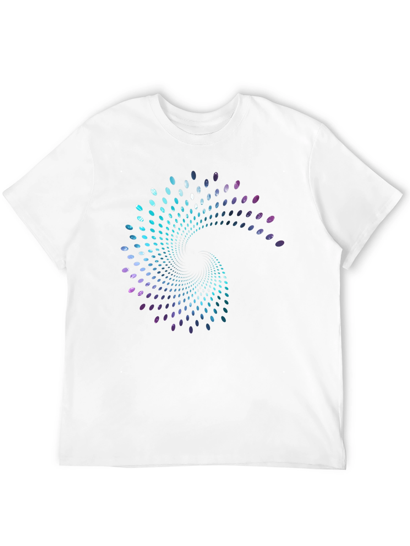 Spiral Galaxy Graphic Print Black T-Shirt