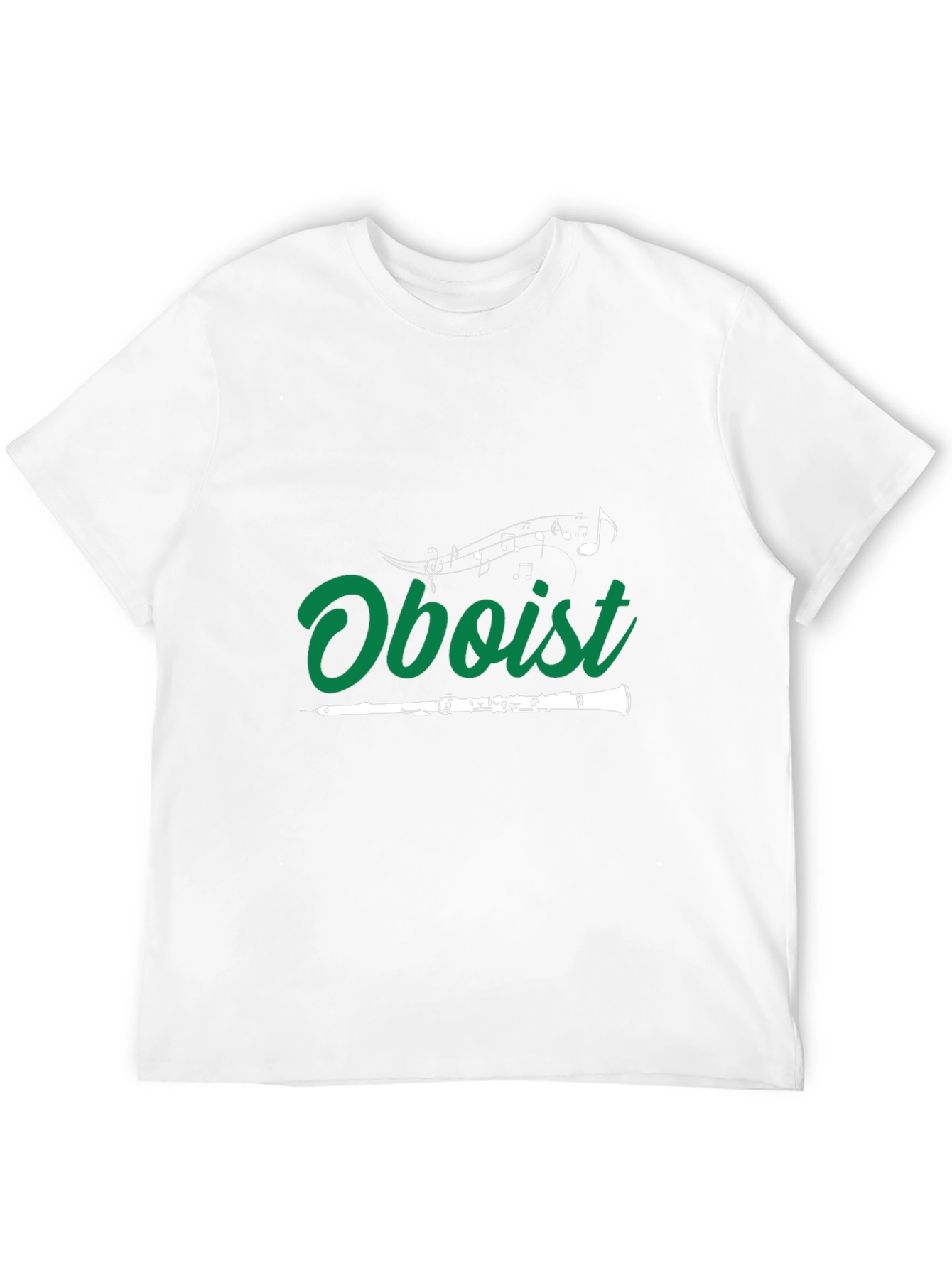 Oboist Music Notes Black T-Shirt