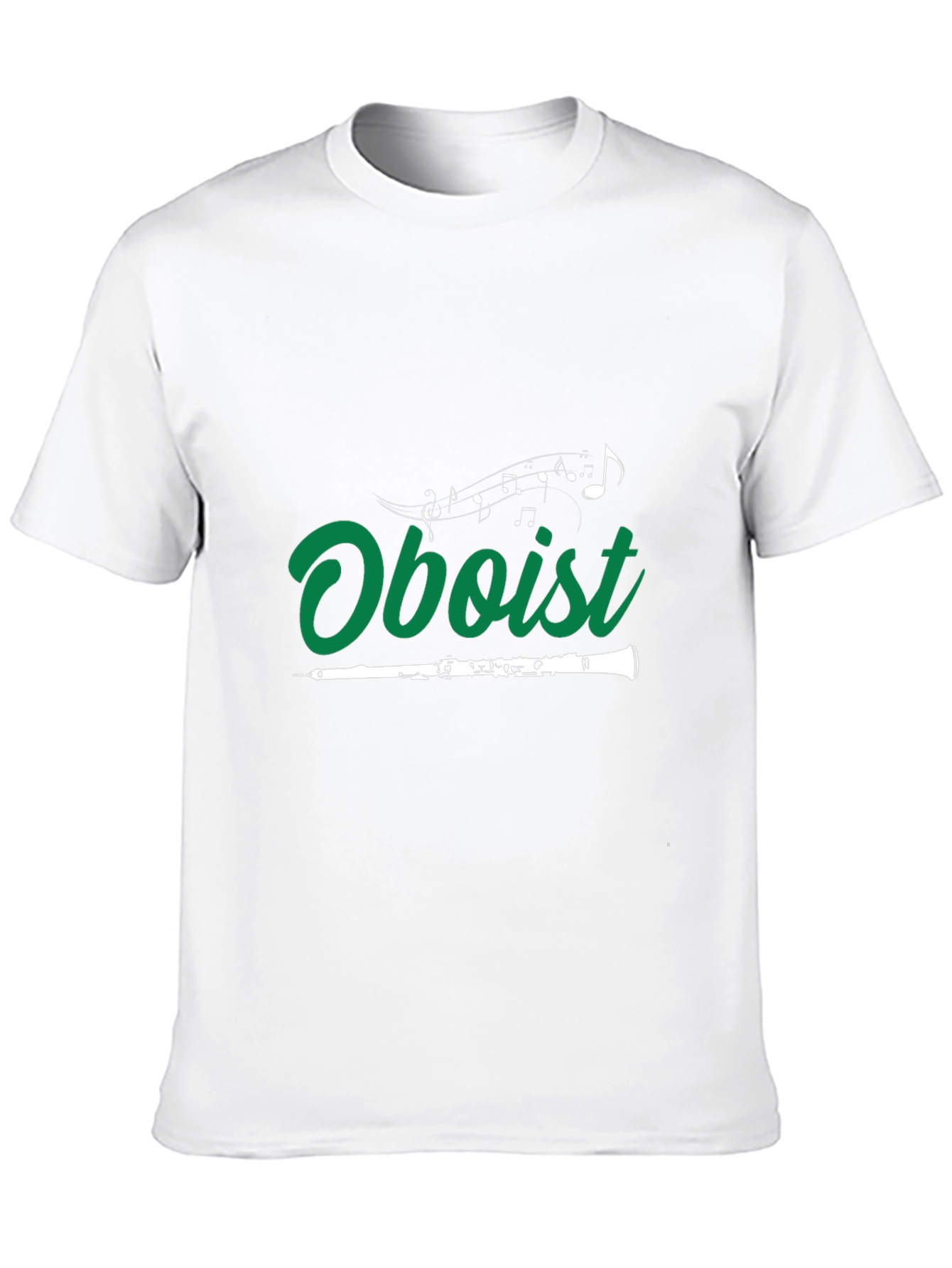 Oboist Music Notes Black T-Shirt