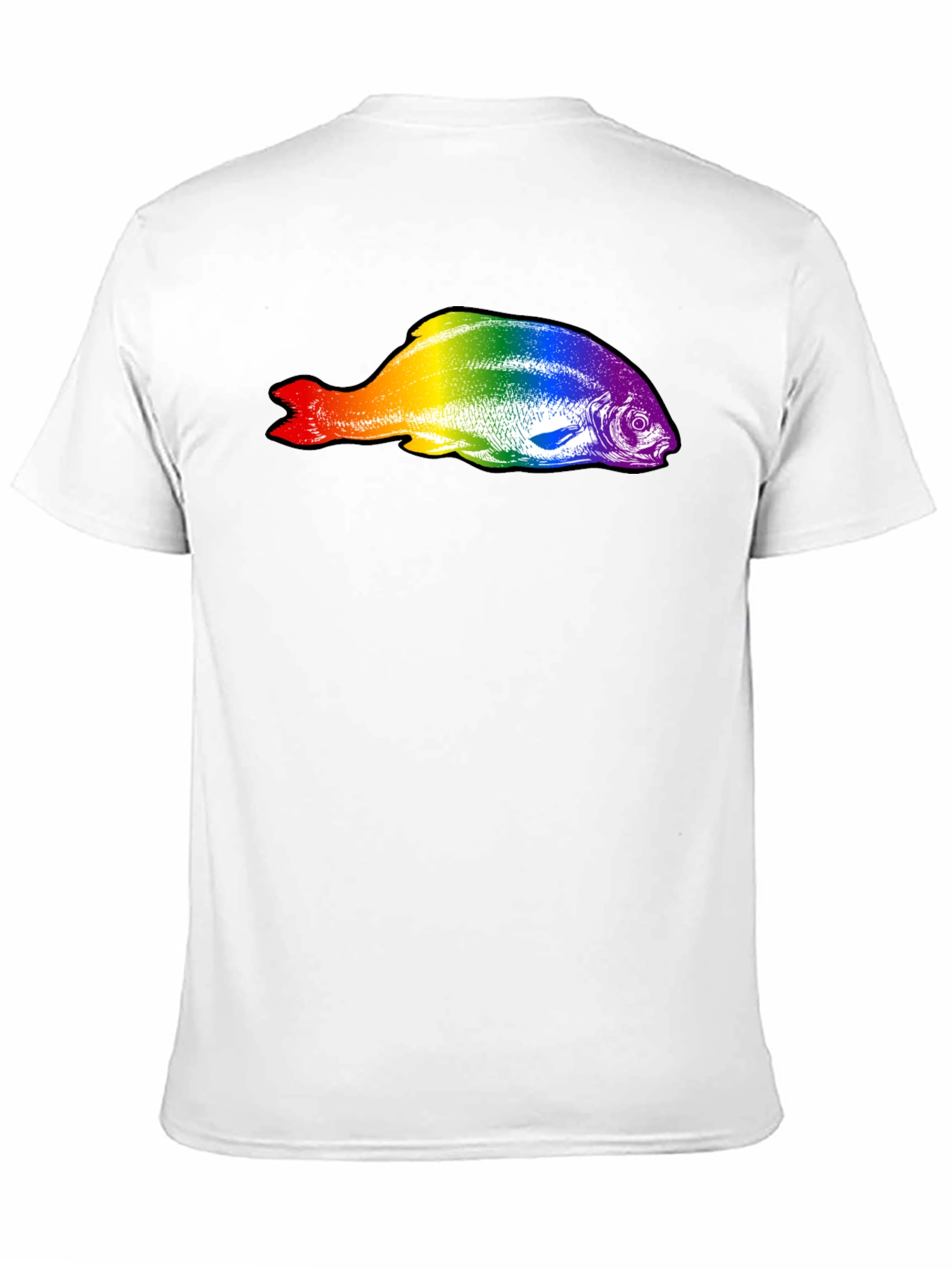 Rainbow Fish Graphic Black T-Shirt