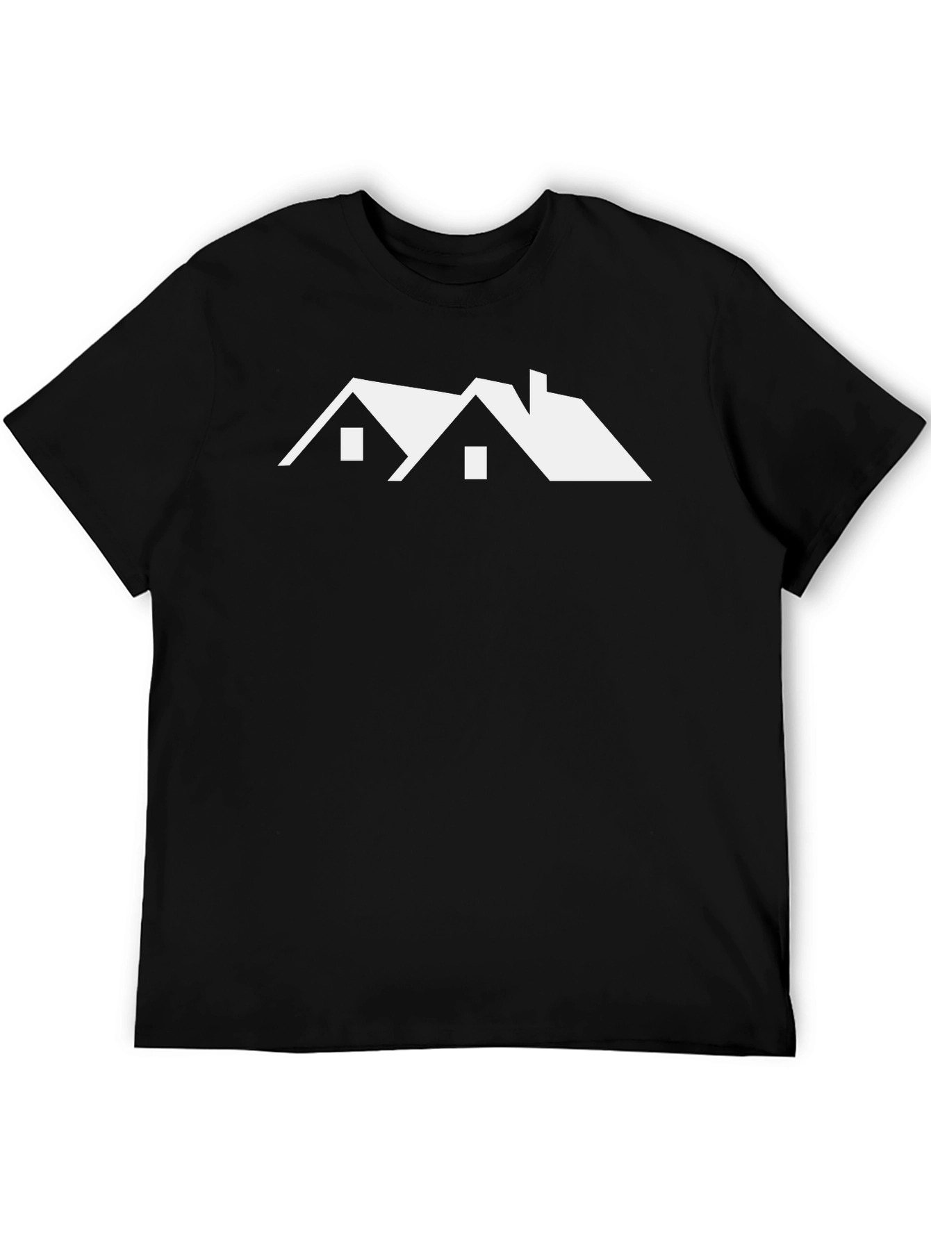 Modern House Graphic Tee - Black Short Sleeve