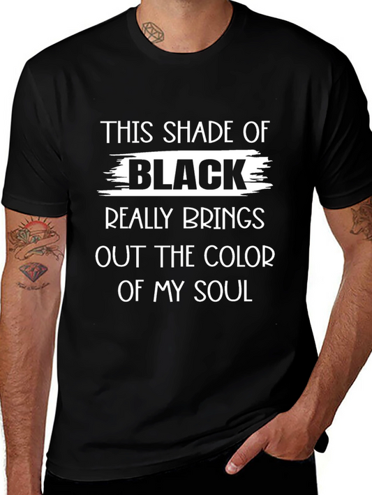 Black Shade Soul Color Graphic T-Shirt