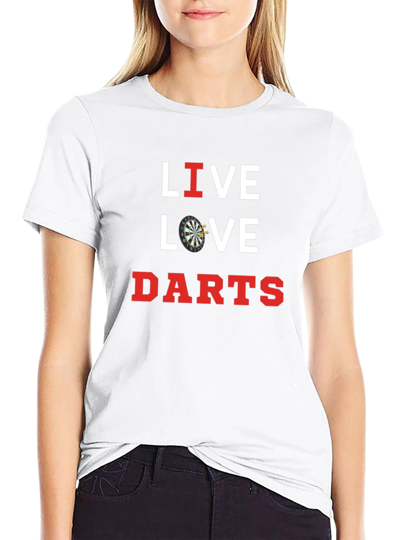 Live Love Darts Black T-Shirt