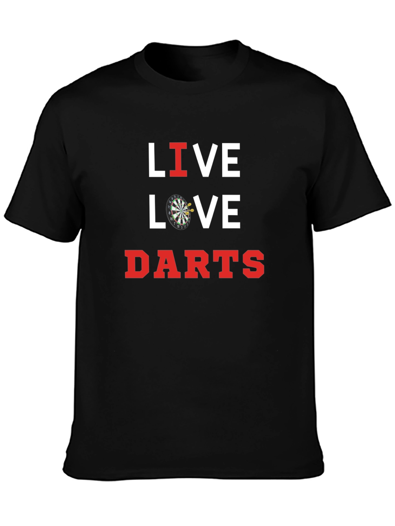 Live Love Darts Black T-Shirt
