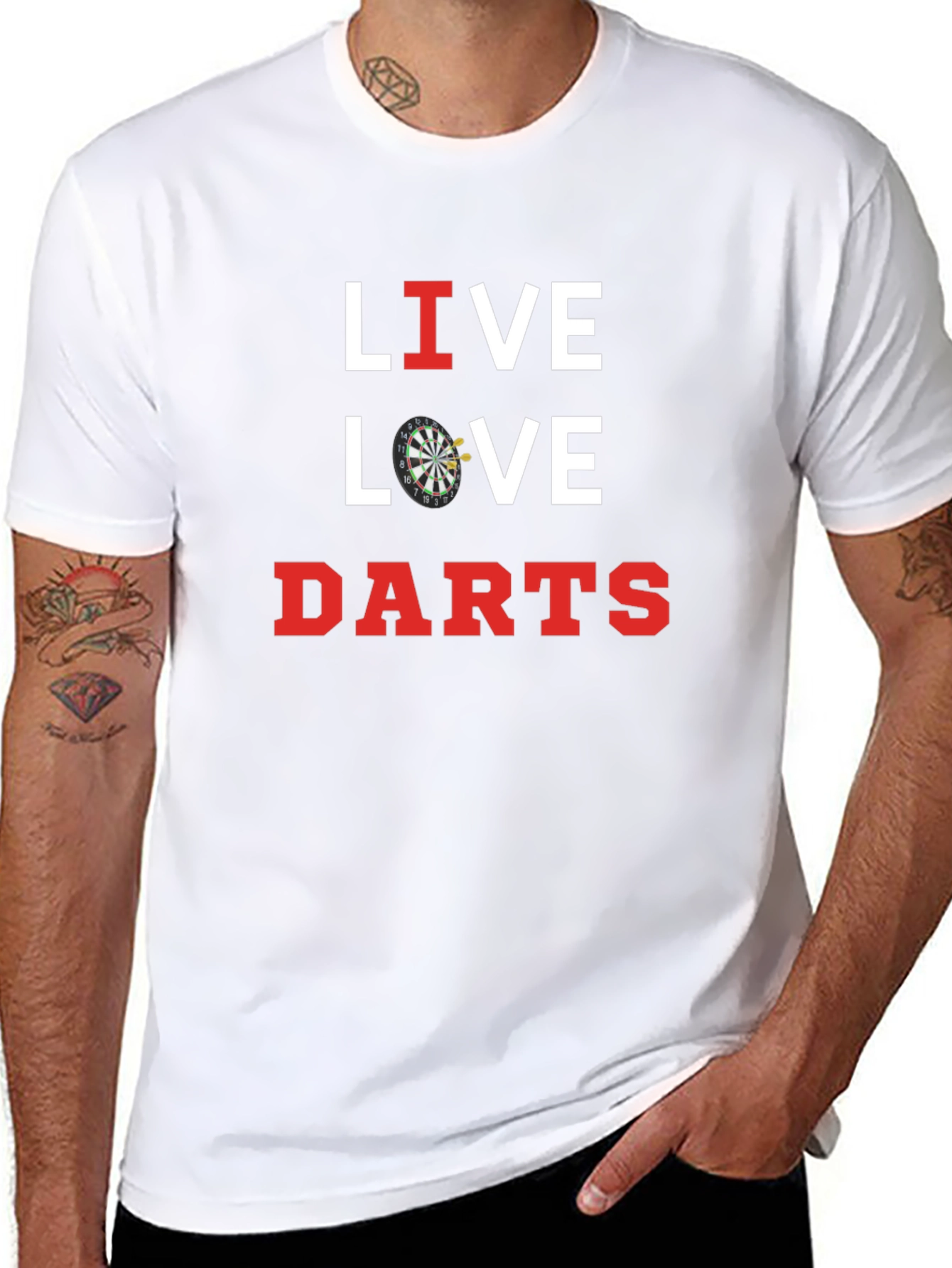 Live Love Darts Black T-Shirt