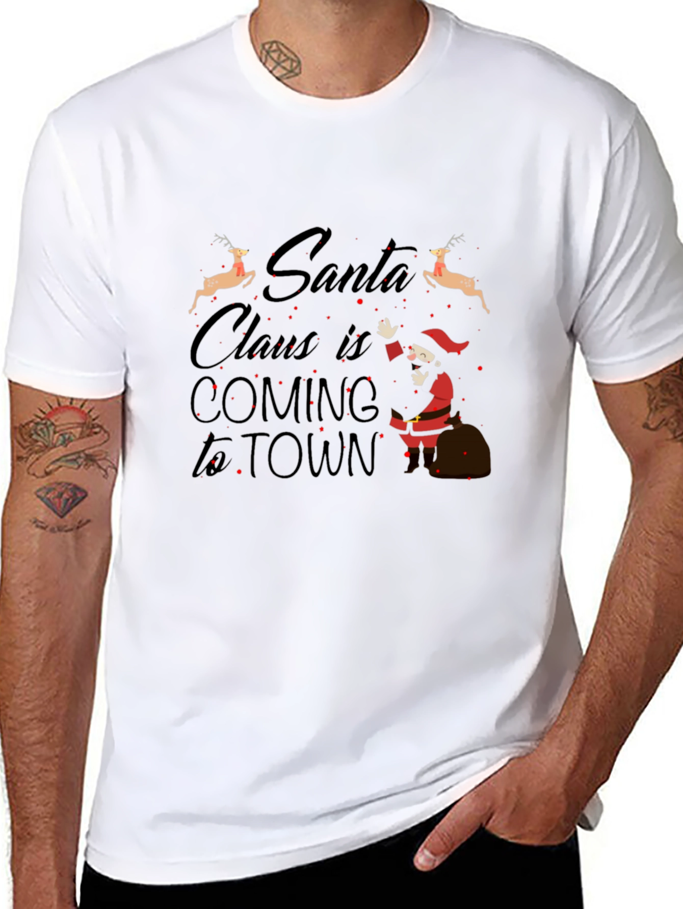 Santa Claus is Coming to Town Graphic T-Shirt