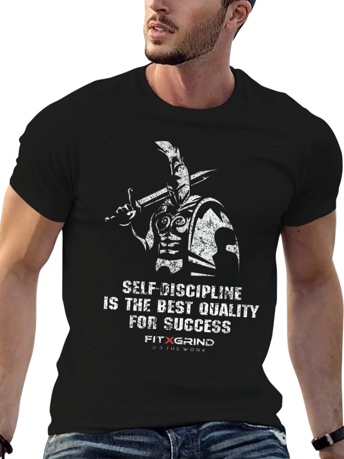 Spartan Warrior Motivation Graphic T-Shirt