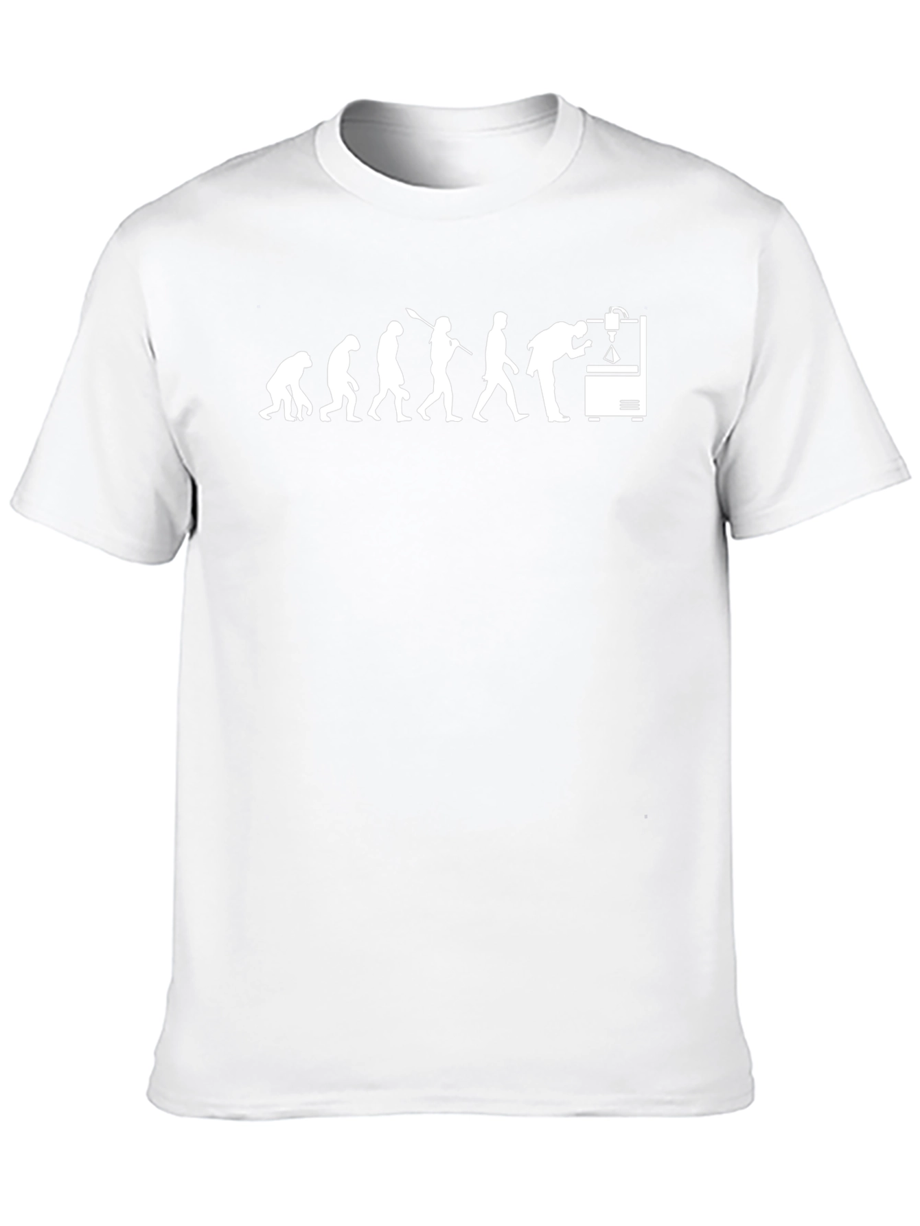 Evolution of Man 3D Printer Graphic T-Shirt