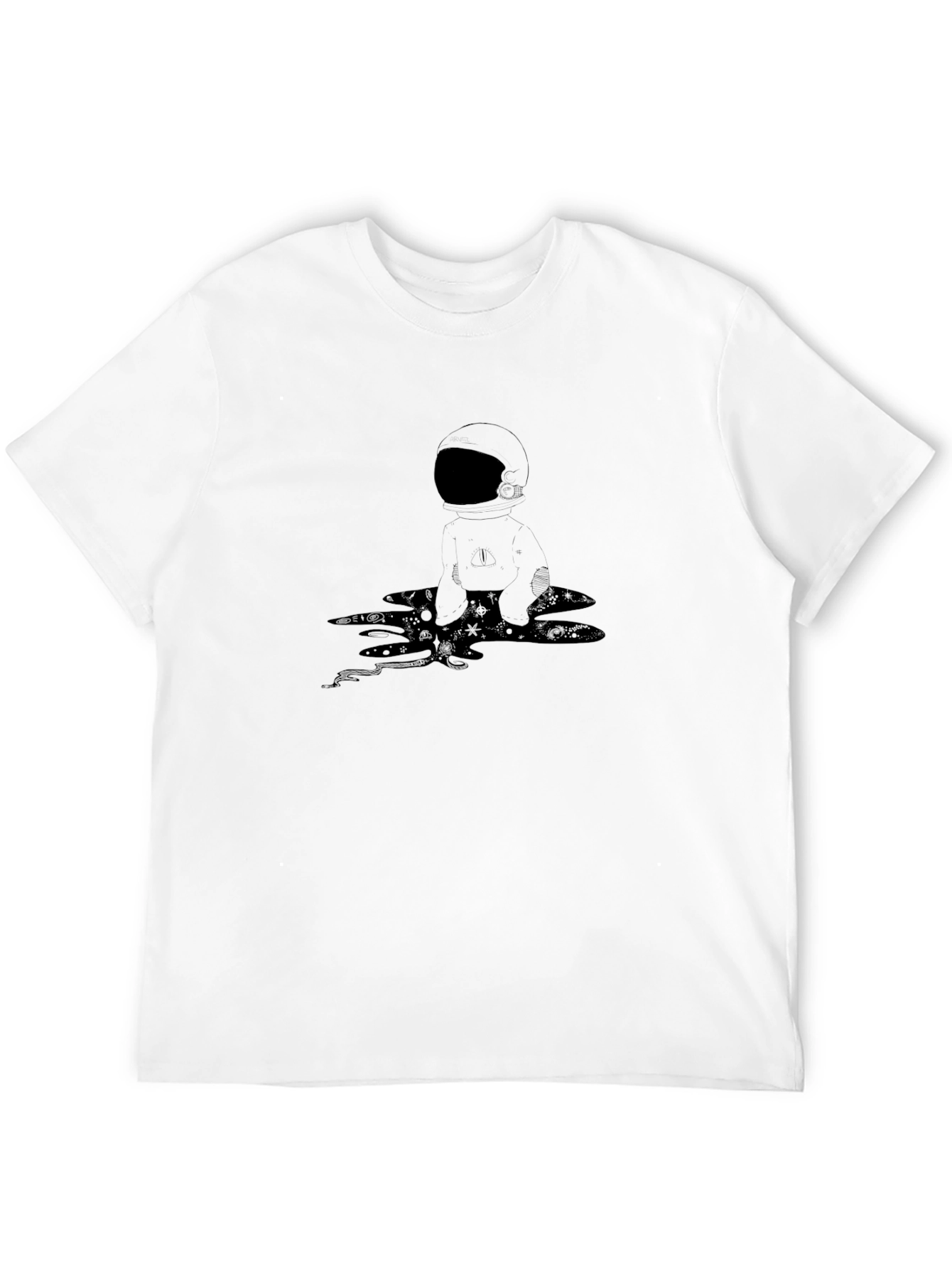 Astronaut Graphic Black T-Shirt - Cool Space Design