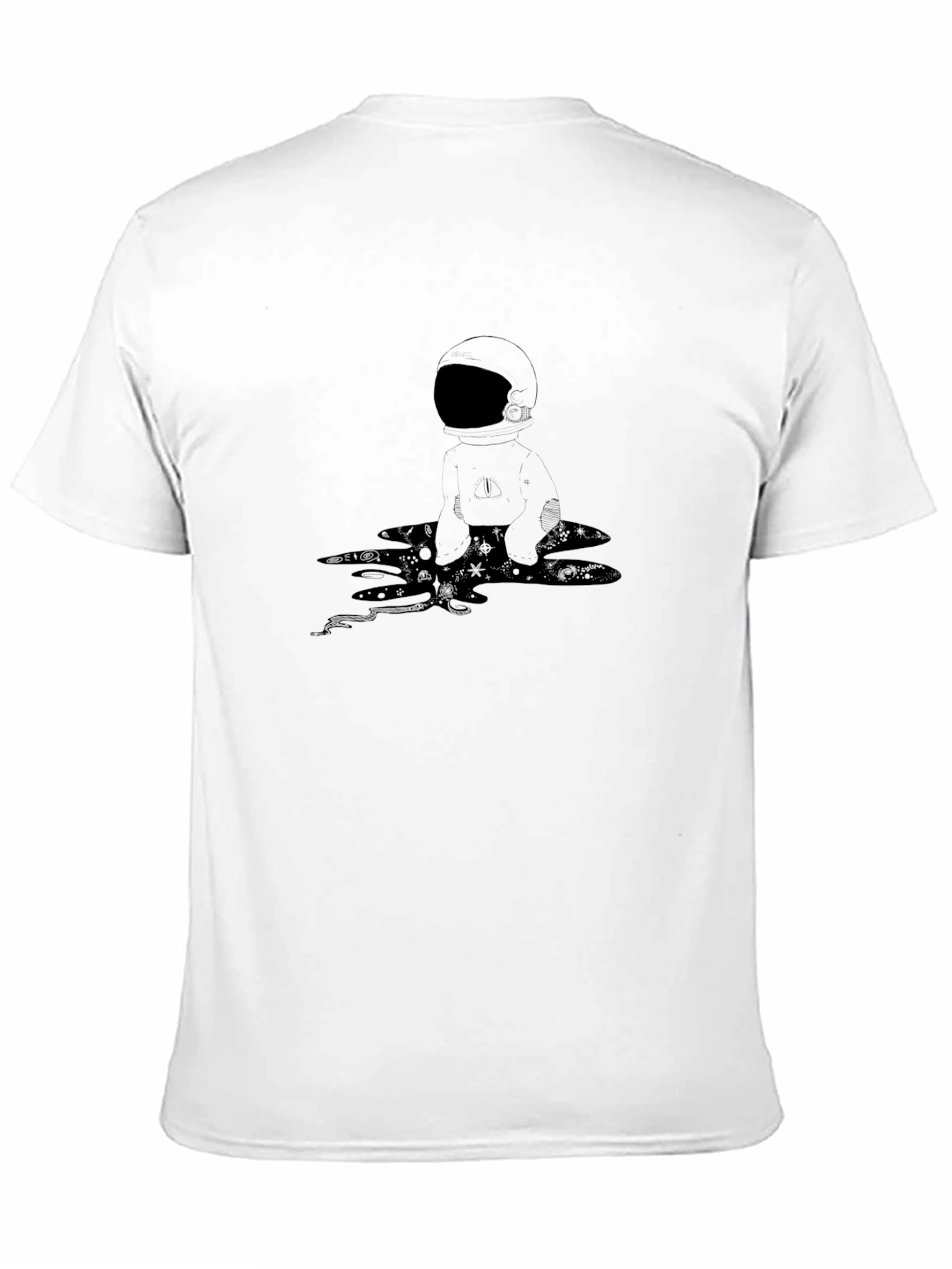 Astronaut Graphic Black T-Shirt - Cool Space Design