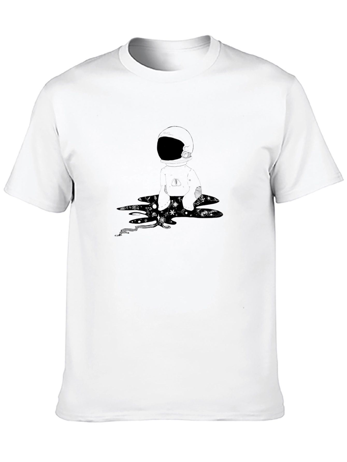 Astronaut Graphic Black T-Shirt - Cool Space Design