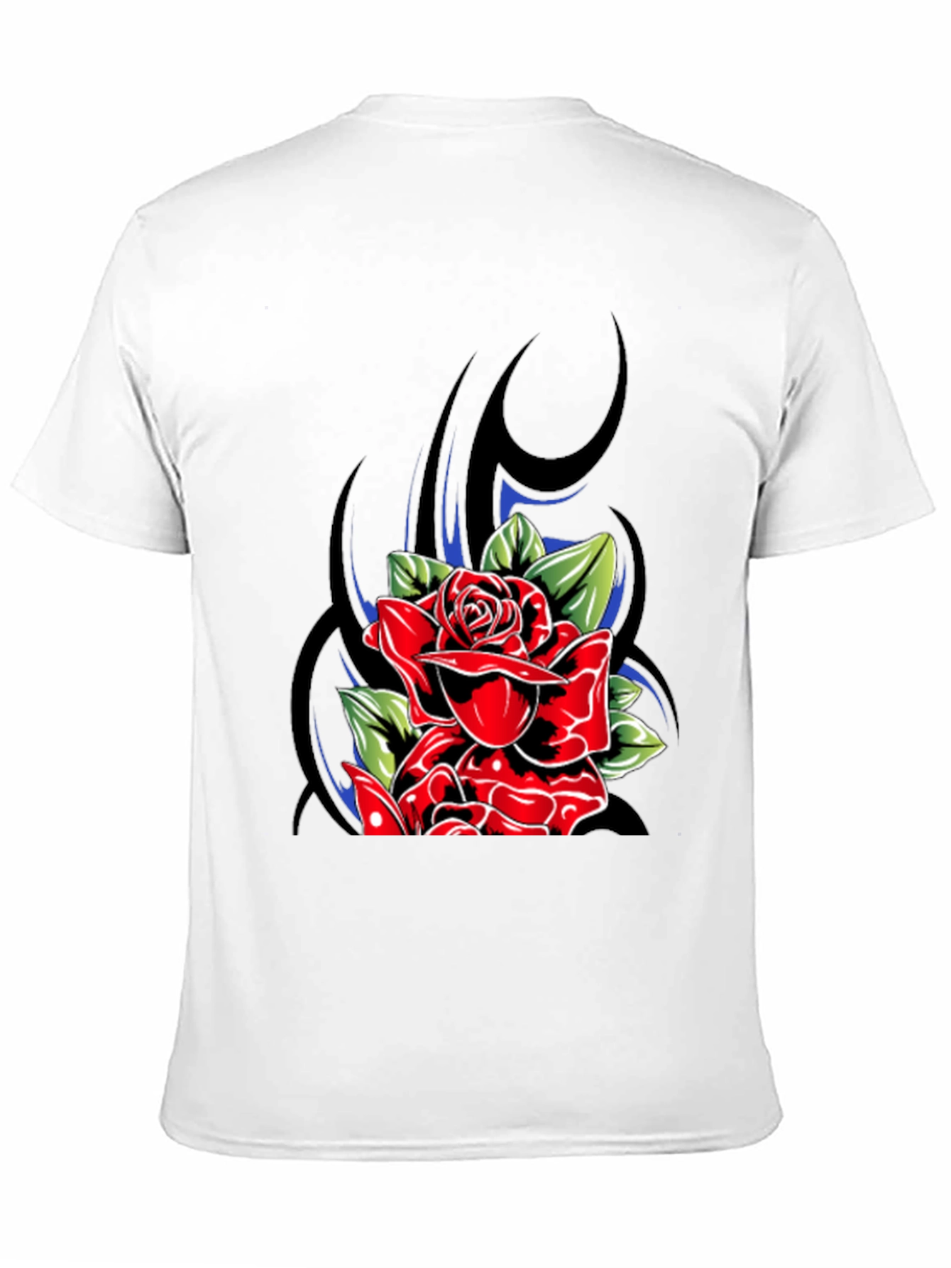 Rose Graphic Tee - Stylish Black T-Shirt