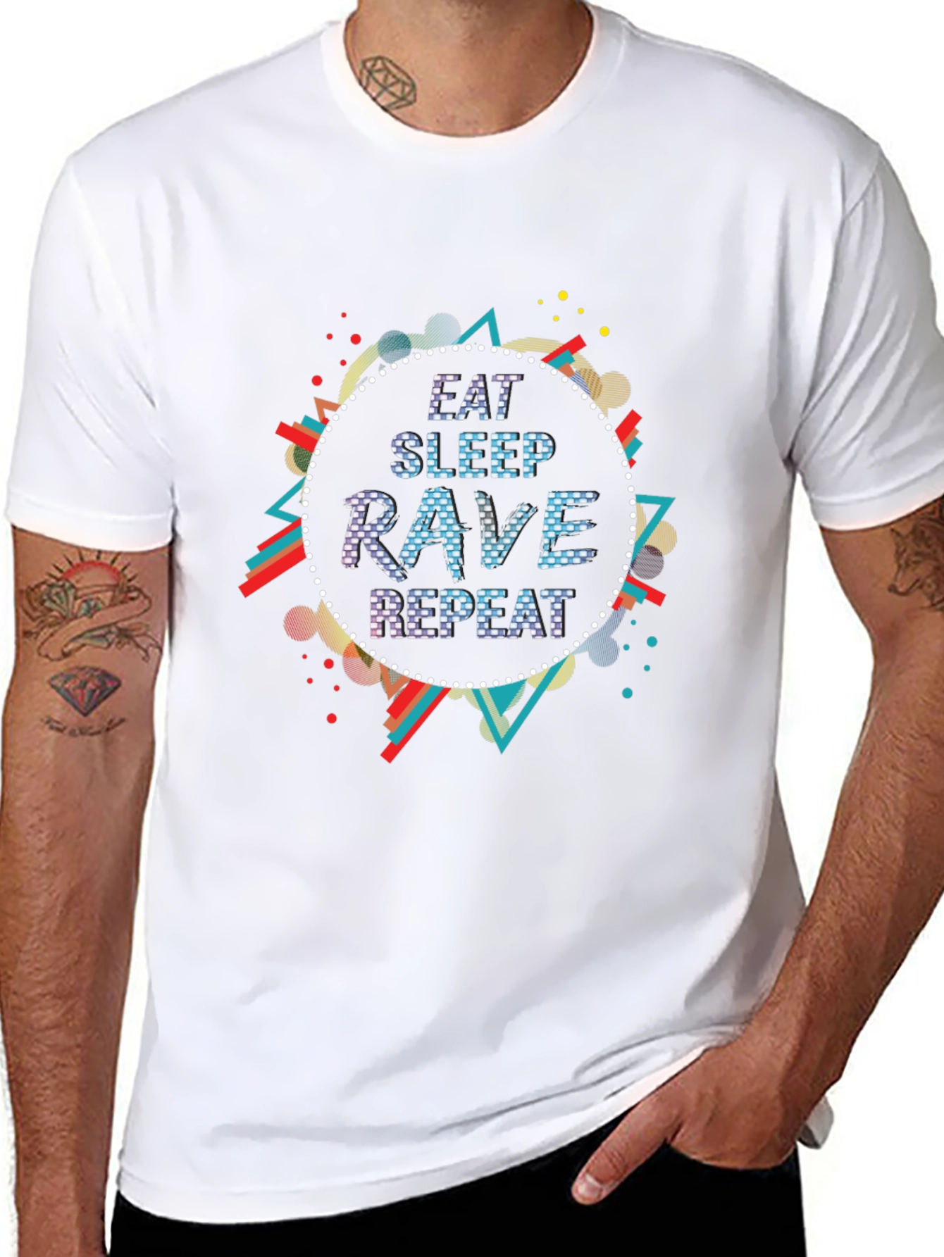Eat Sleep Rave Repeat Graphic Tee