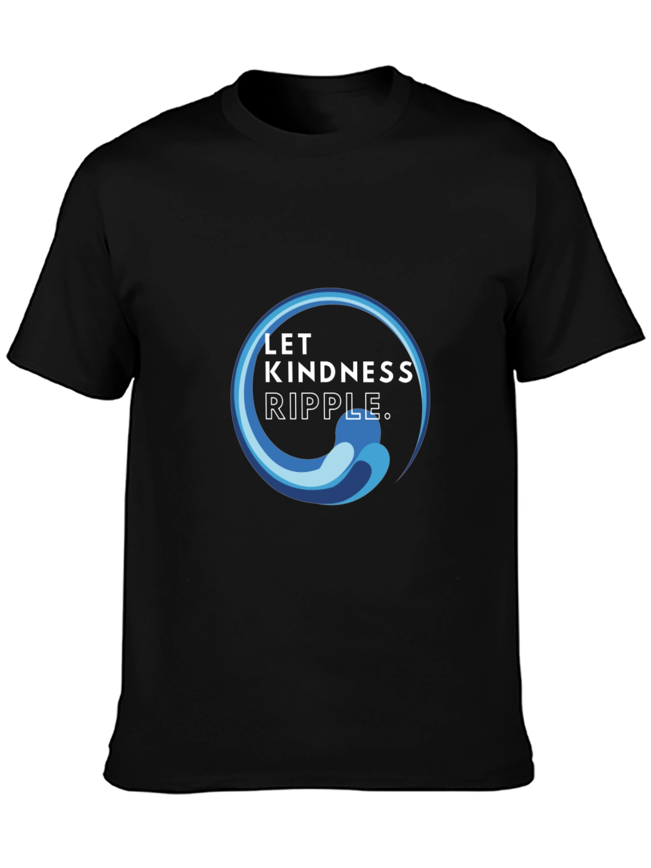 Kindness Ripple Black T-Shirt - Inspiring Graphic Tee