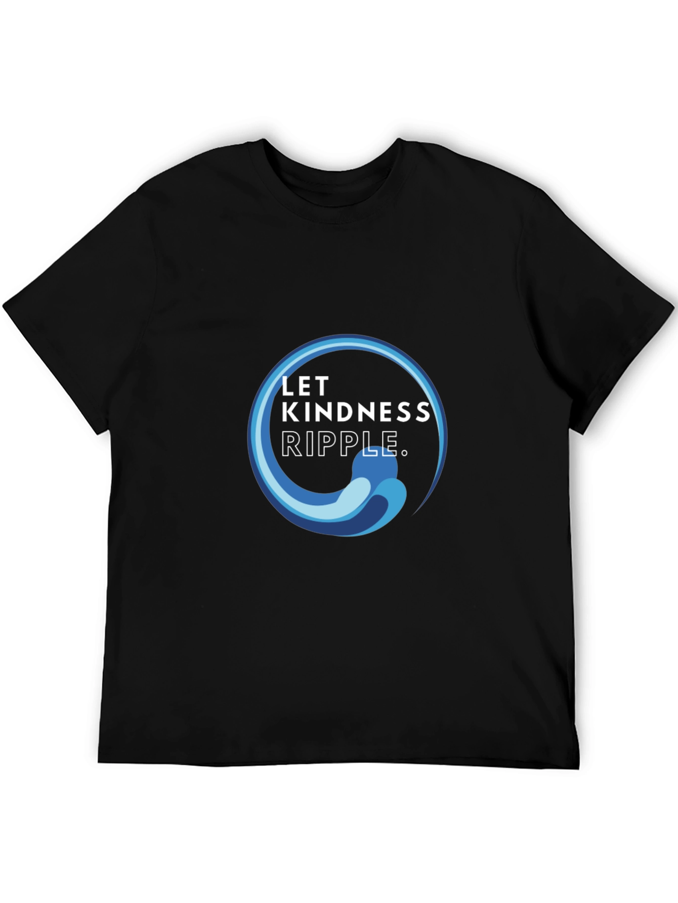 Kindness Ripple Black T-Shirt - Inspiring Graphic Tee