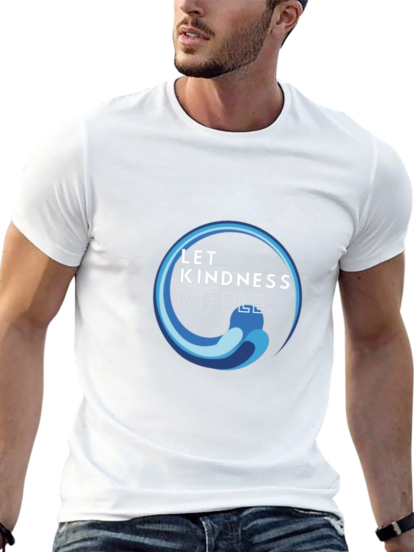 Kindness Ripple Black T-Shirt - Inspiring Graphic Tee
