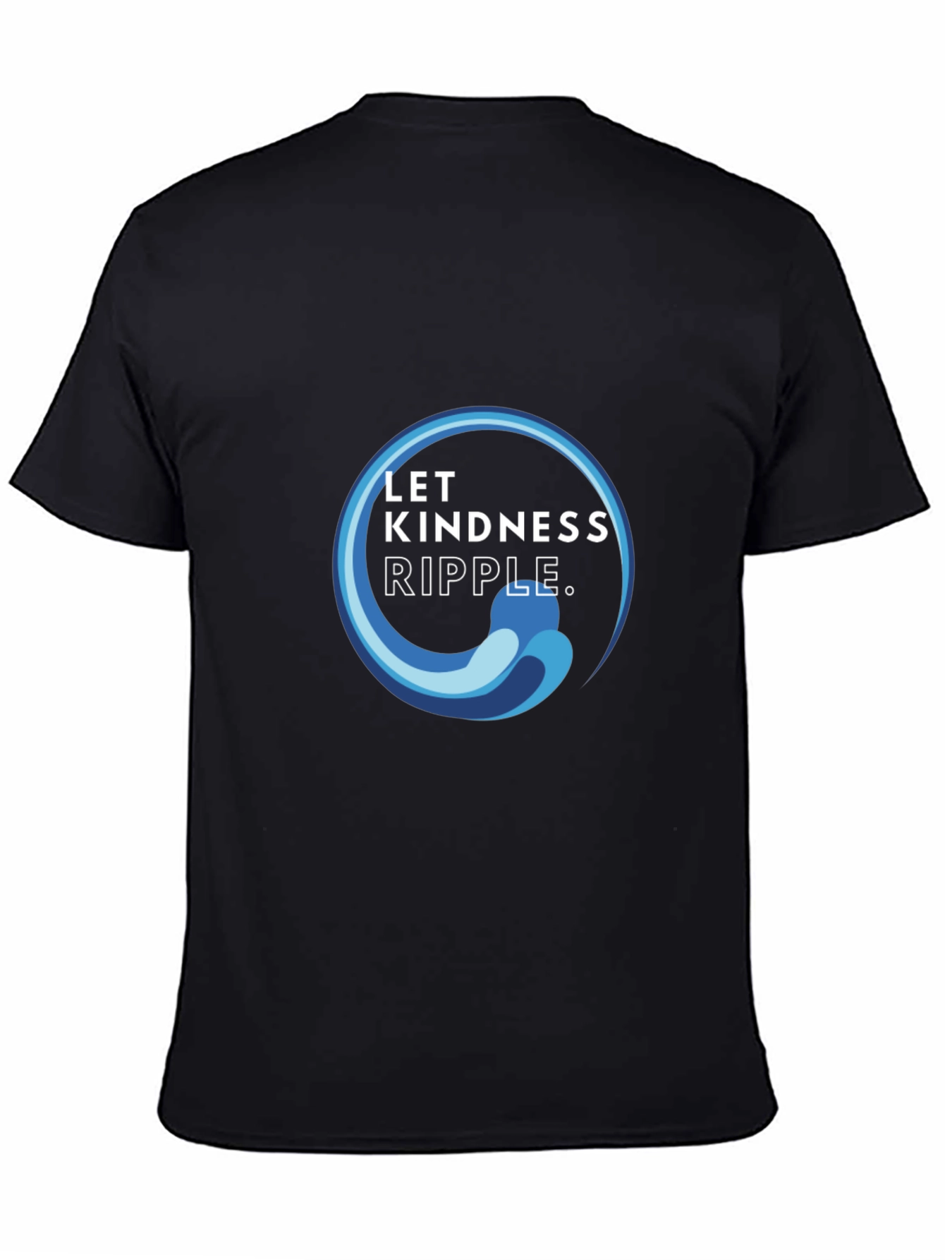 Kindness Ripple Black T-Shirt - Inspiring Graphic Tee