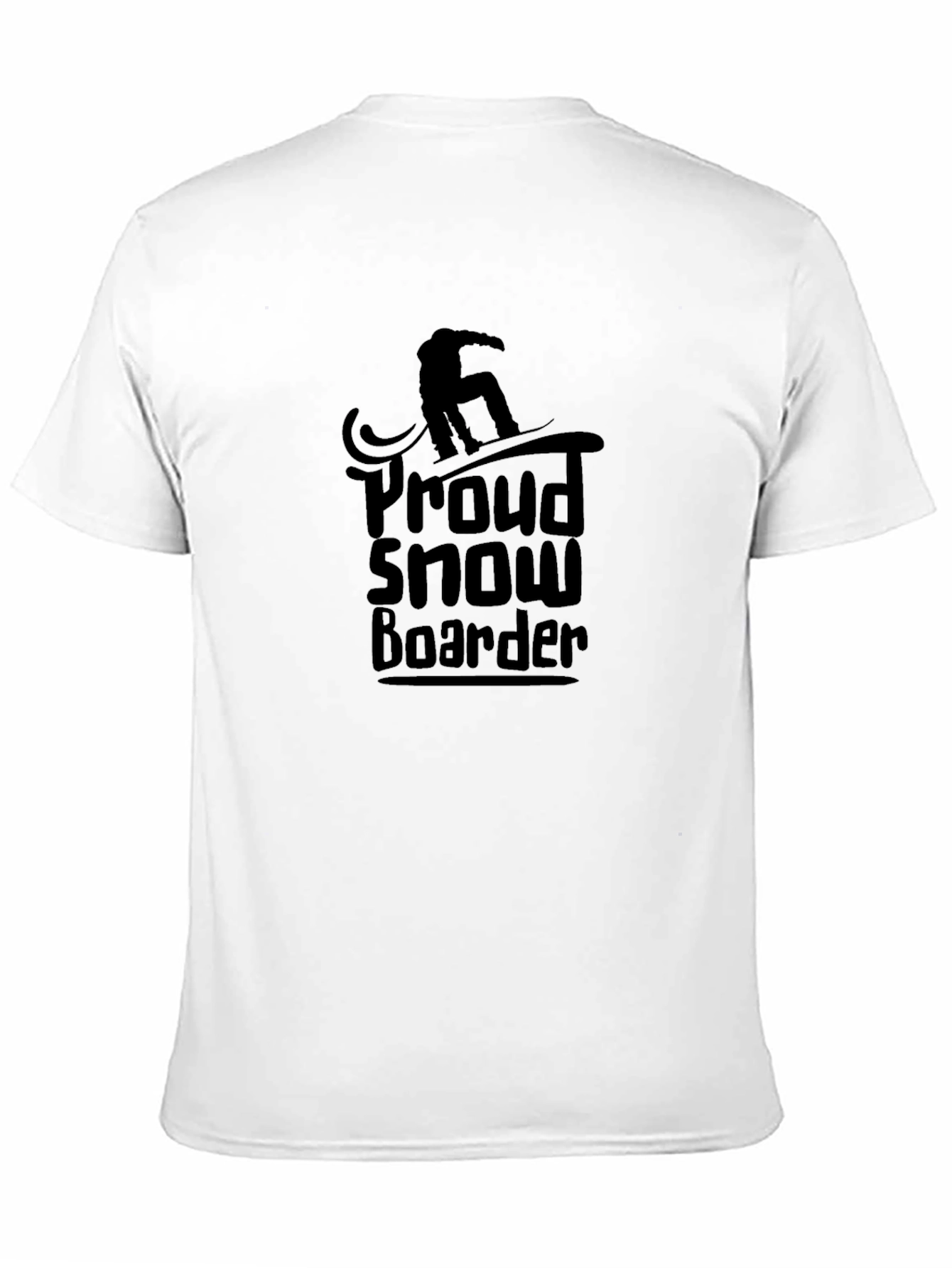 Proud Snowboarder Black Graphic Tee