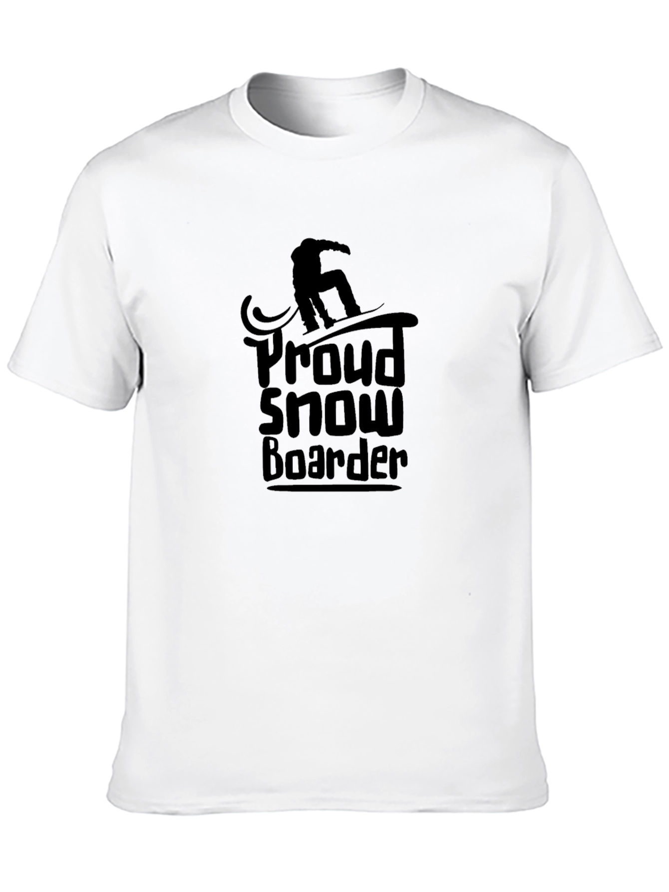 Proud Snowboarder Black Graphic Tee