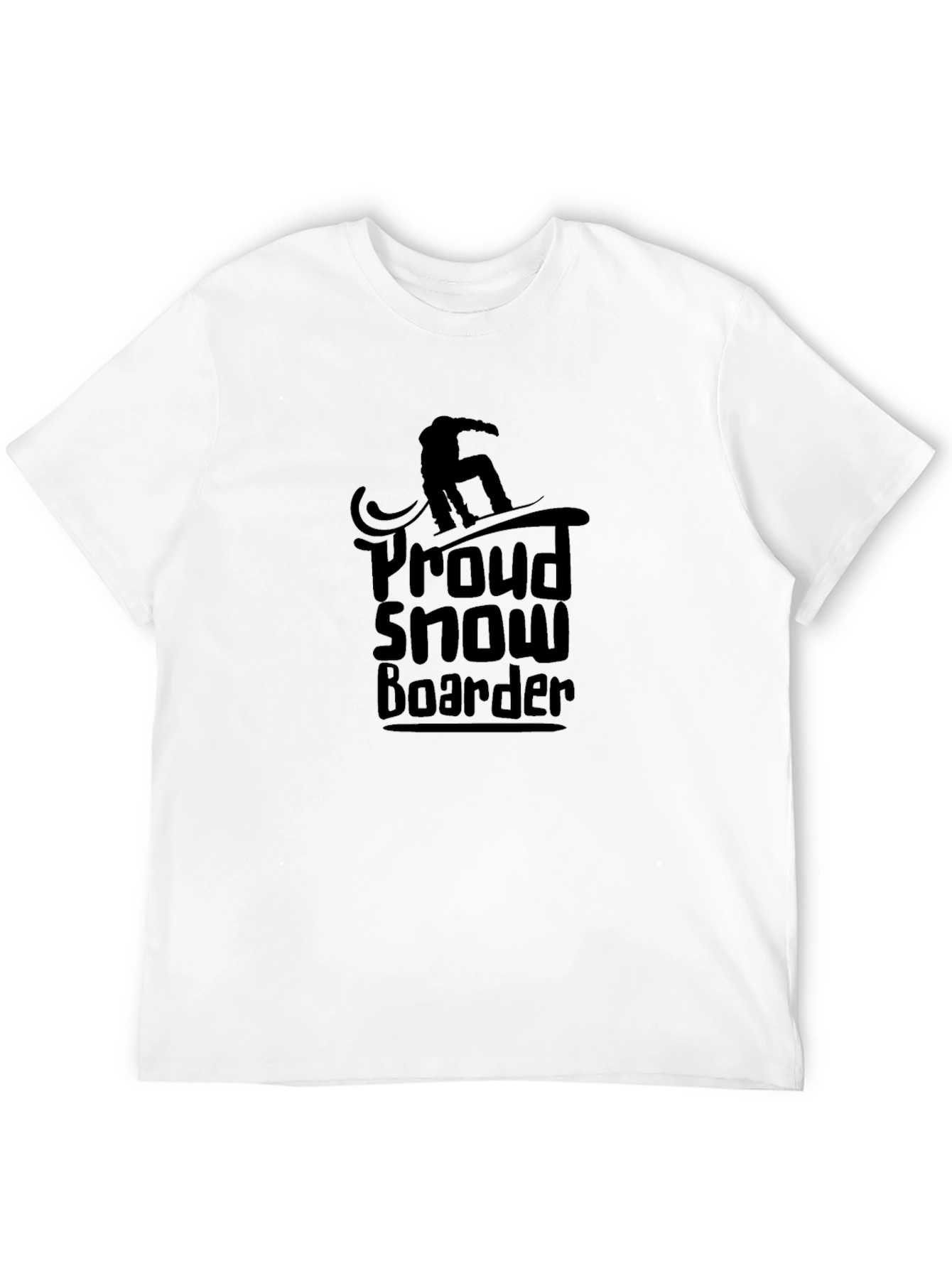 Proud Snowboarder Black Graphic Tee