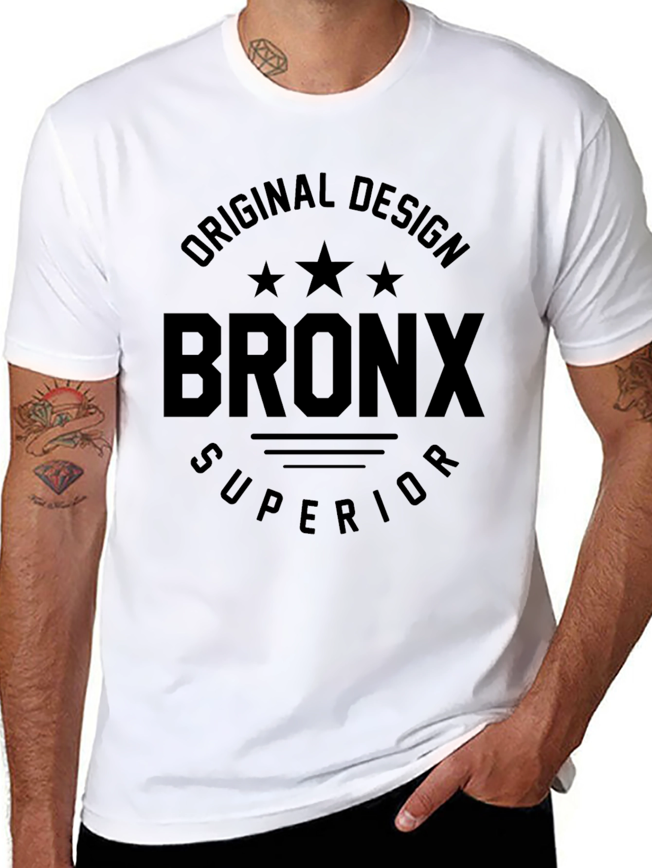 Bronx Original Design Mens Black T-Shirt