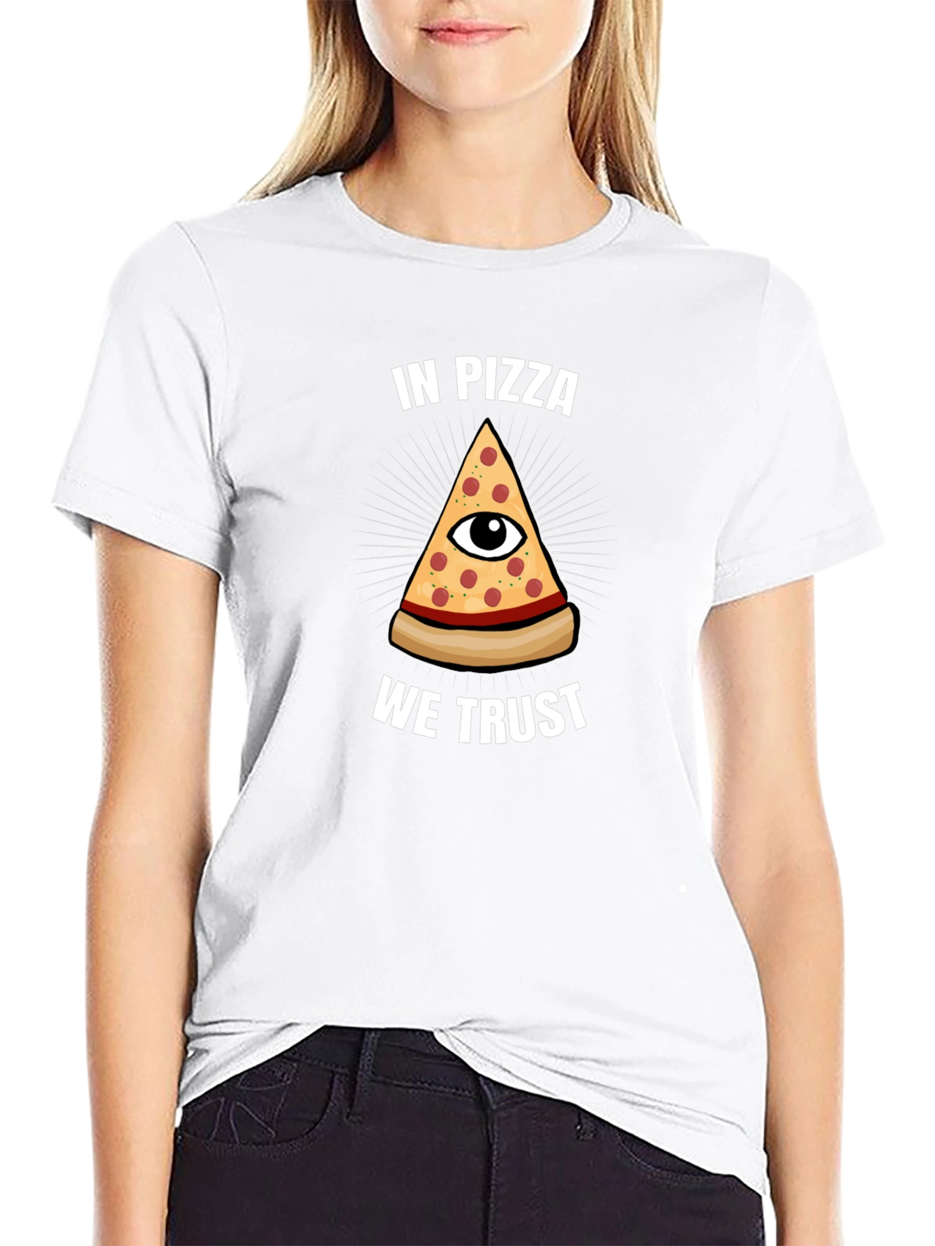 In Pizza We Trust T-Shirt - Funny Graphic Tee