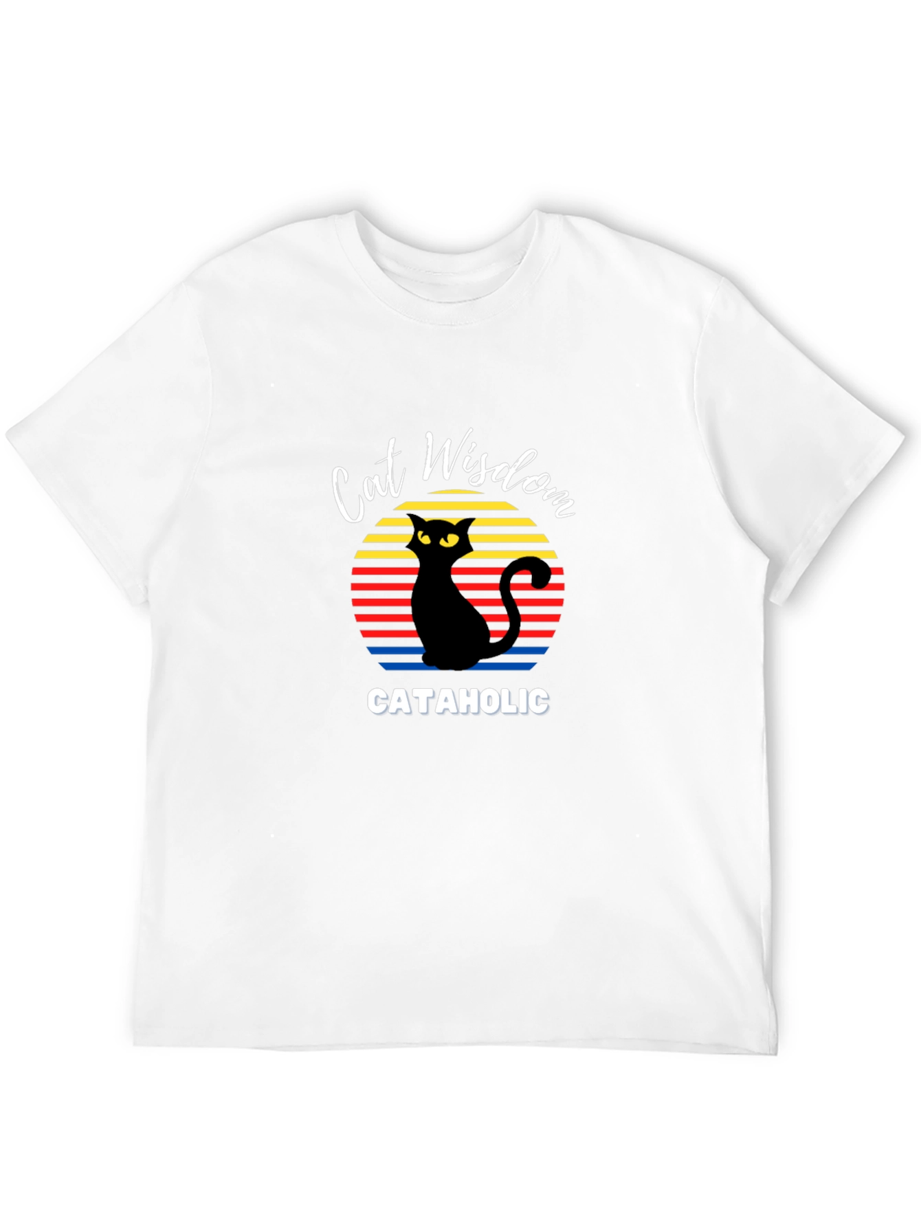 Cat Wisdom Cataholic Graphic T-Shirt