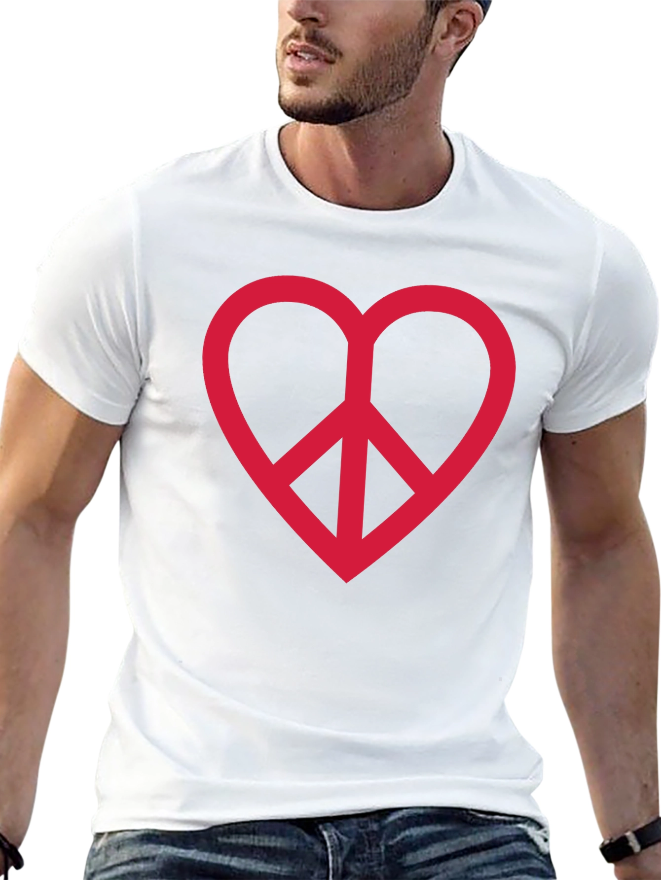 Peace and Love Heart T-Shirt