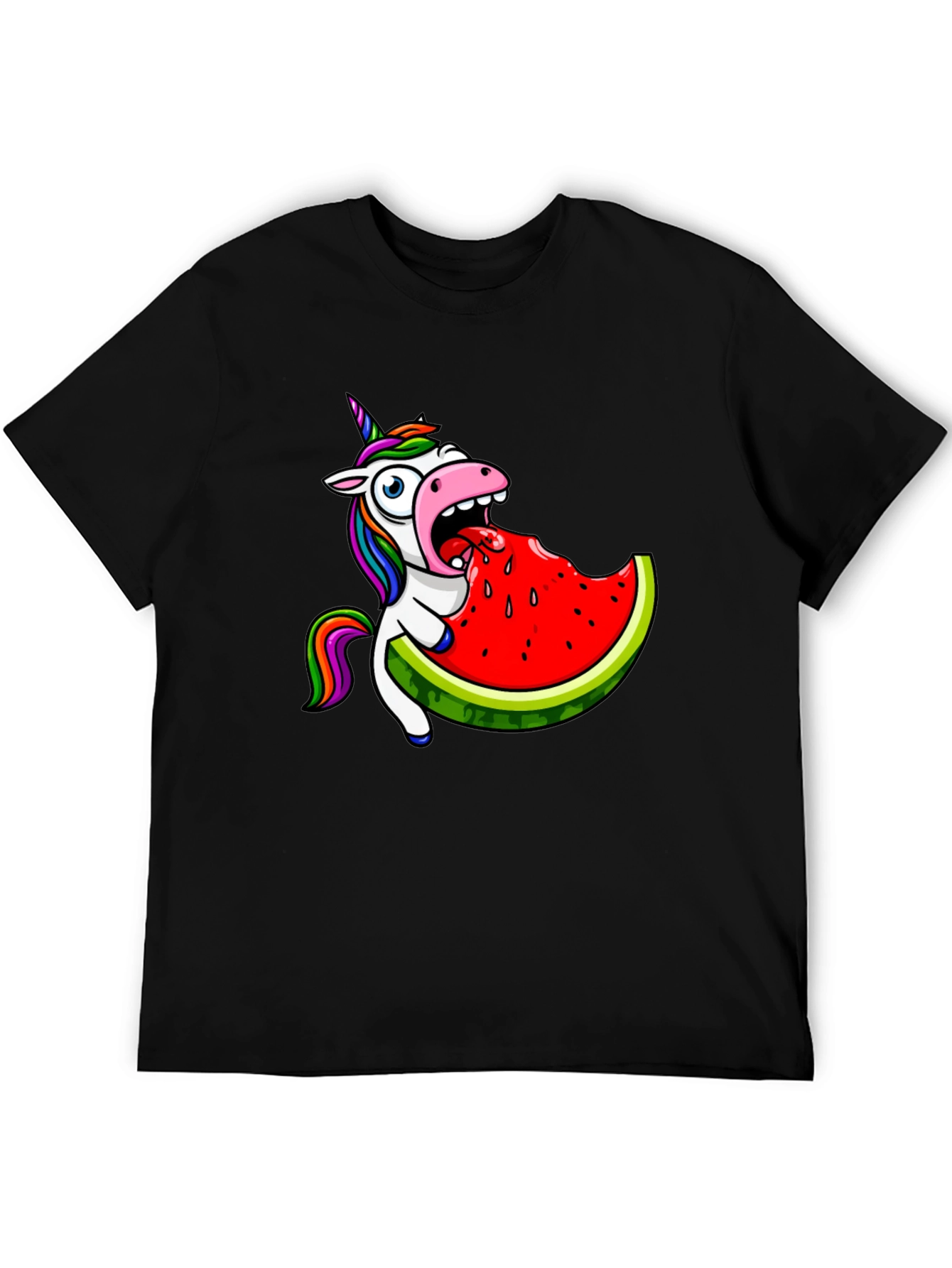 Unicorn Eating Watermelon Graphic Tee