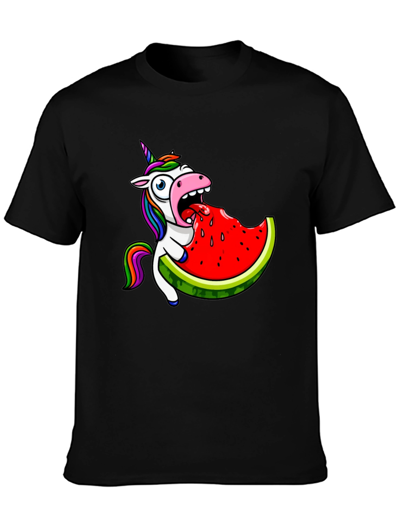 Unicorn Eating Watermelon Graphic Tee