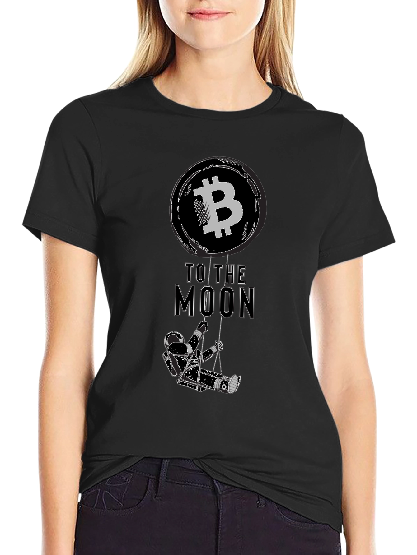 Bitcoin to the Moon Graphic Tee