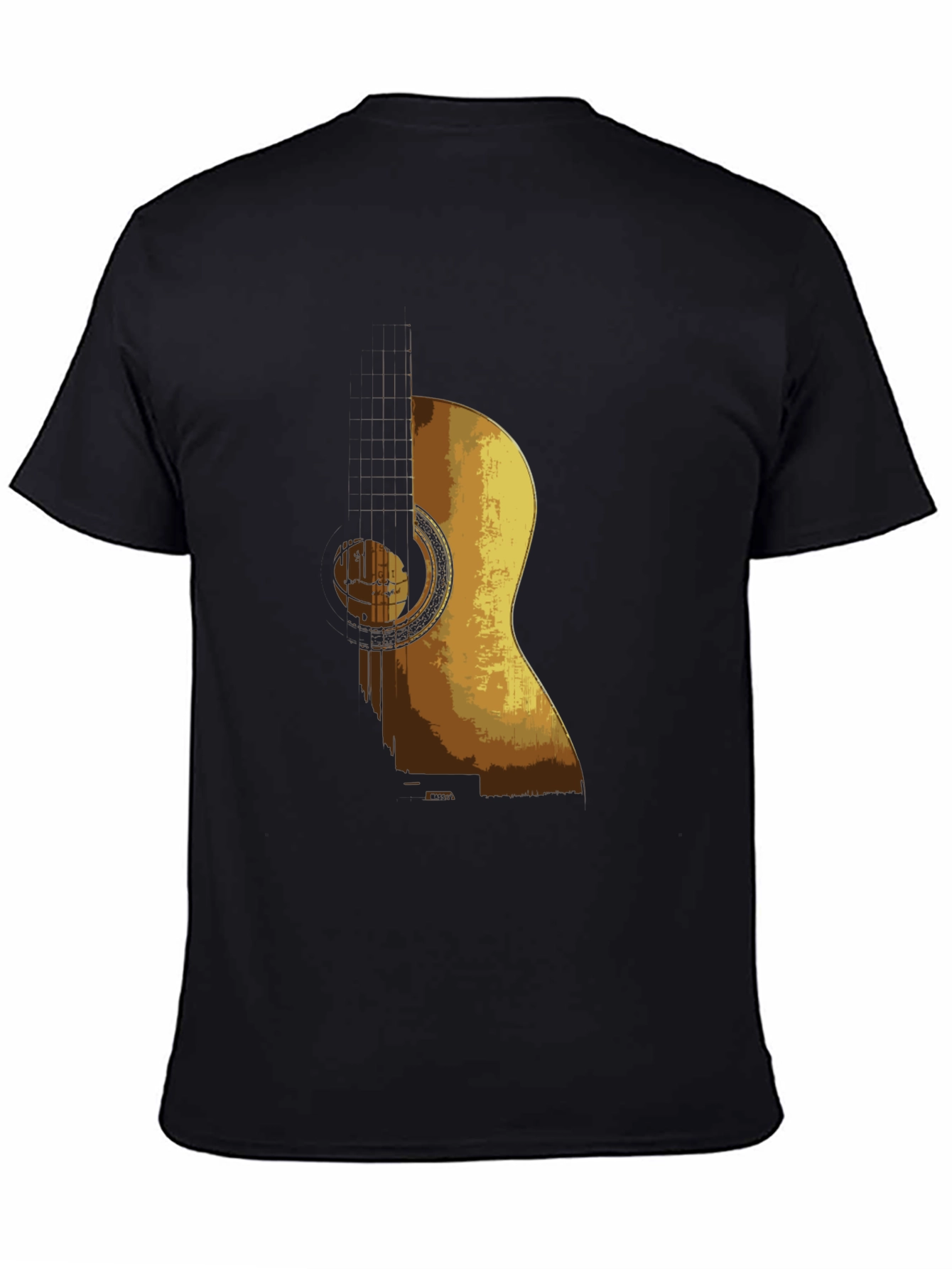 Guitar Graphic Black T-Shirt