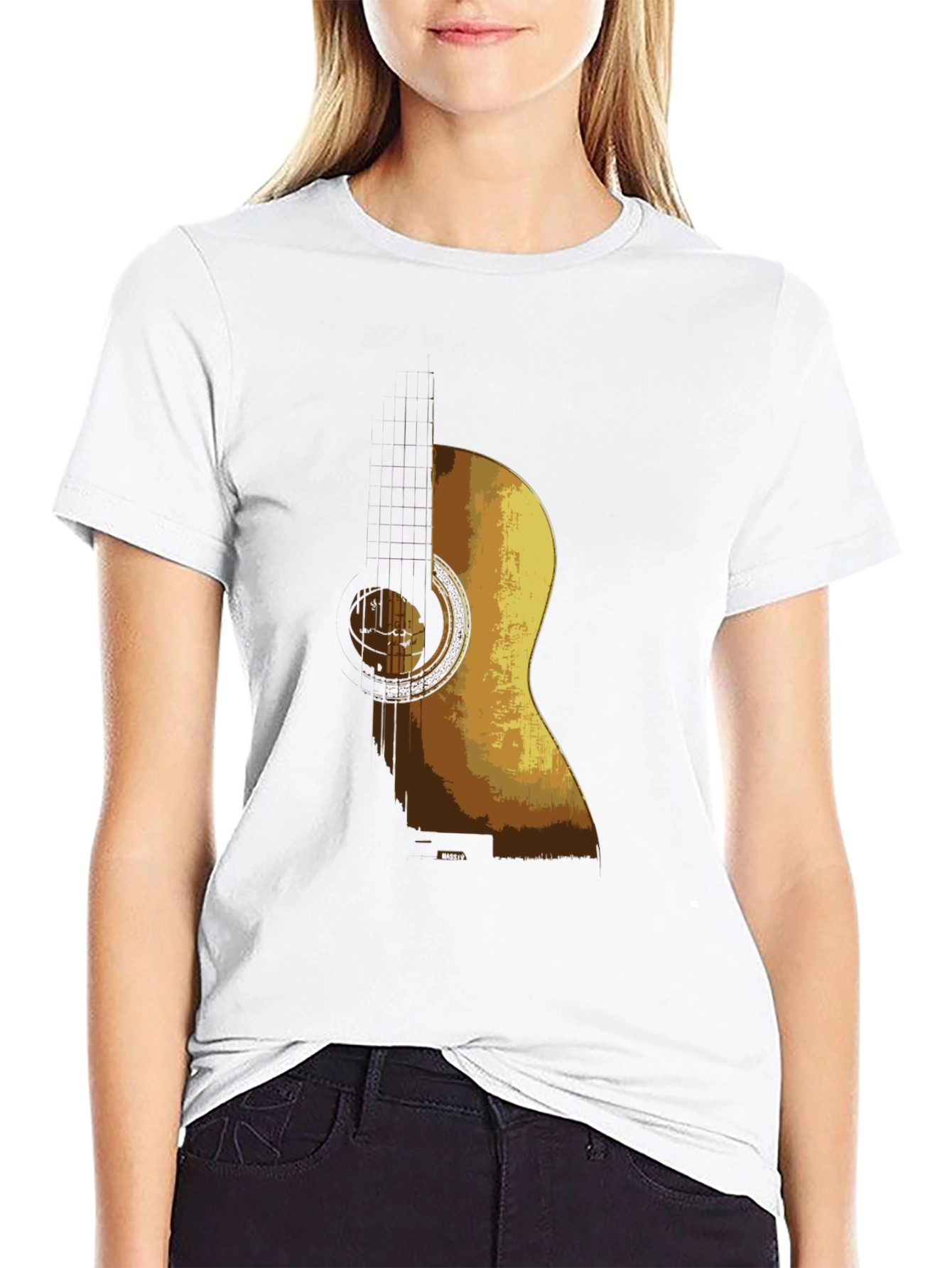 Guitar Graphic Black T-Shirt