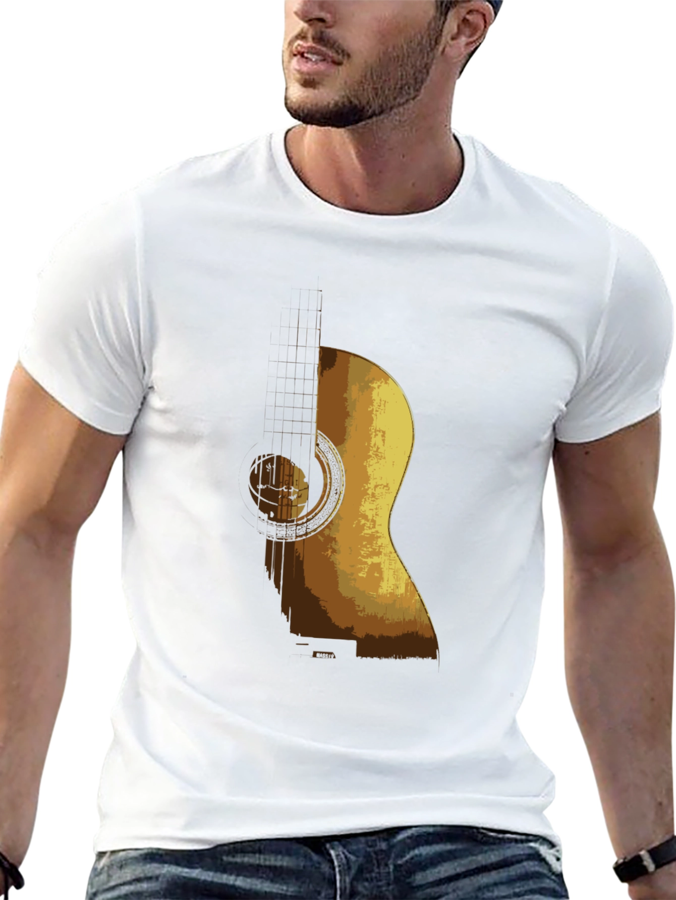 Guitar Graphic Black T-Shirt