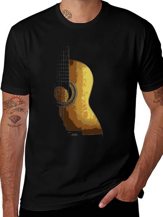 Guitar Graphic Black T-Shirt