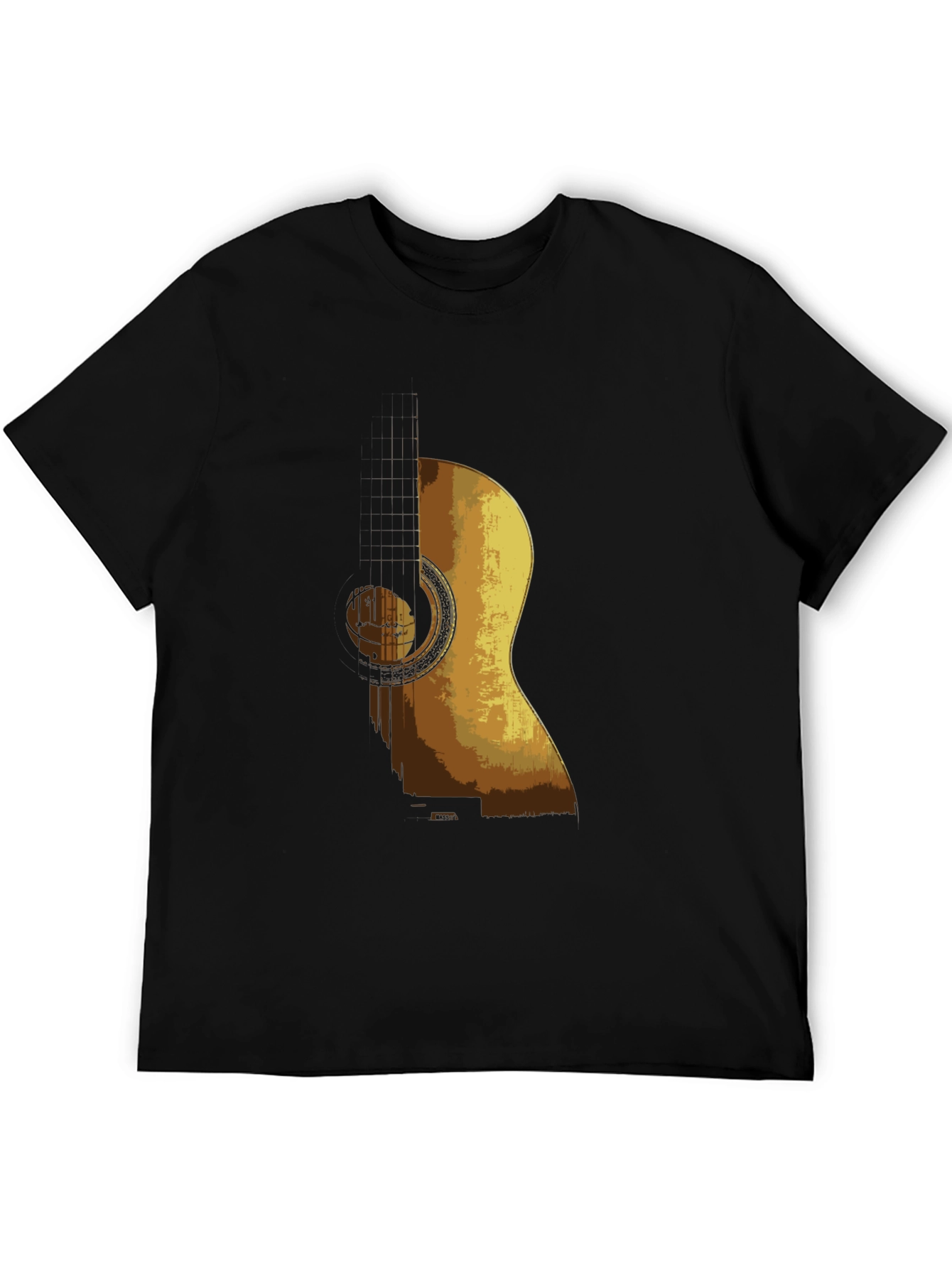 Guitar Graphic Black T-Shirt