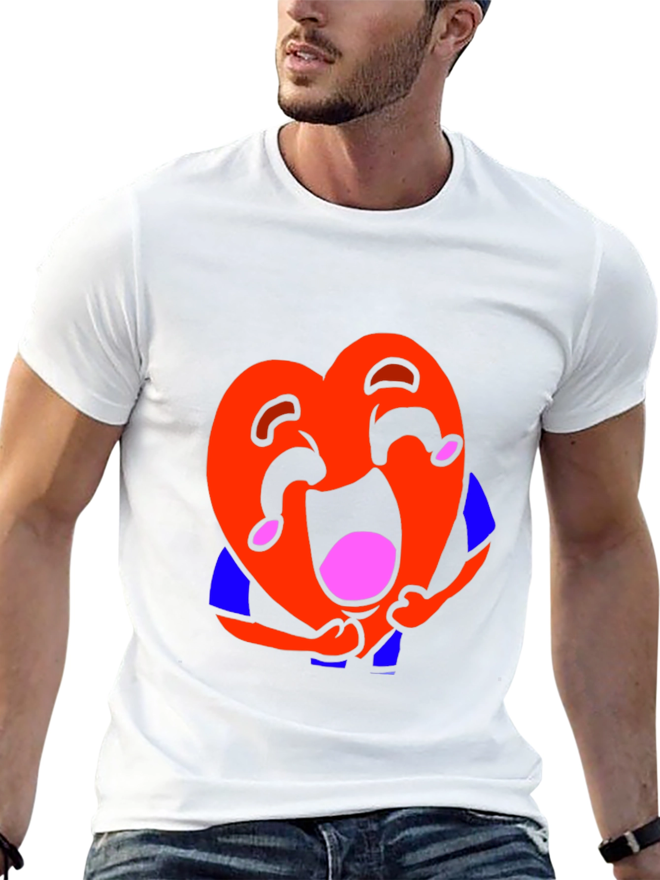 Laughing Heart Graphic Tee - Black Unisex T-Shirt