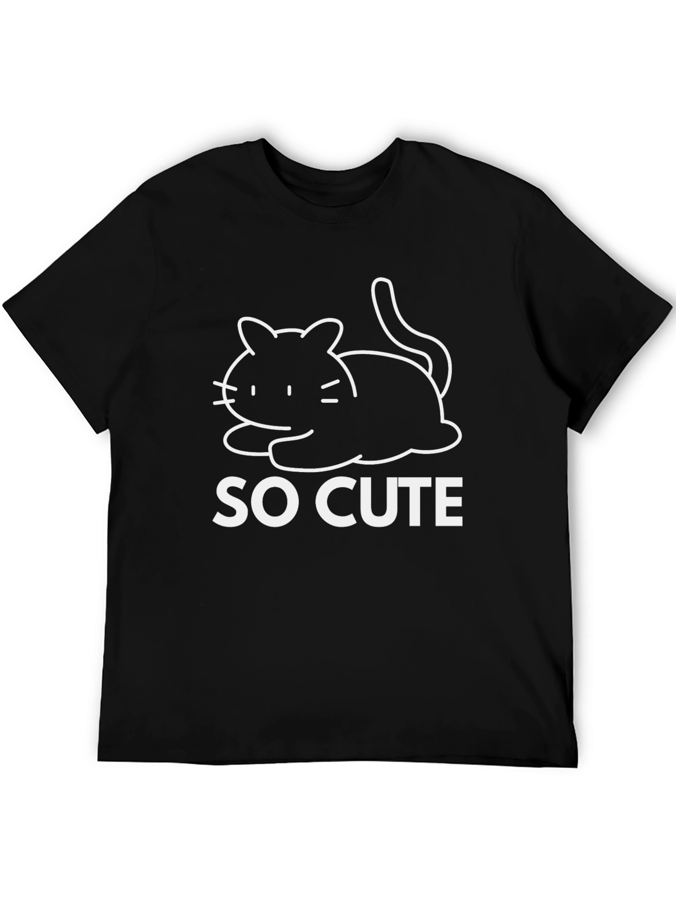 Cute Cat T-Shirt - So Cute Black Tee
