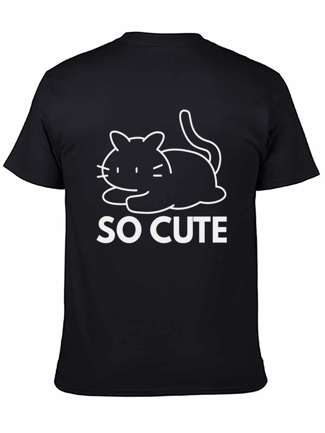 Cute Cat T-Shirt - So Cute Black Tee