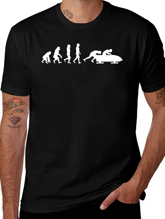 Bobsled Evolution T-Shirt - Black Cotton Tee