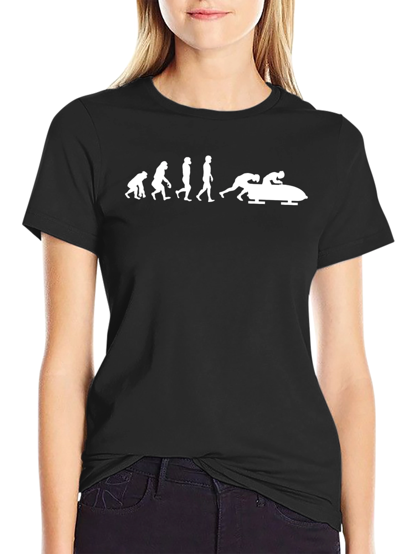 Bobsled Evolution T-Shirt - Black Cotton Tee