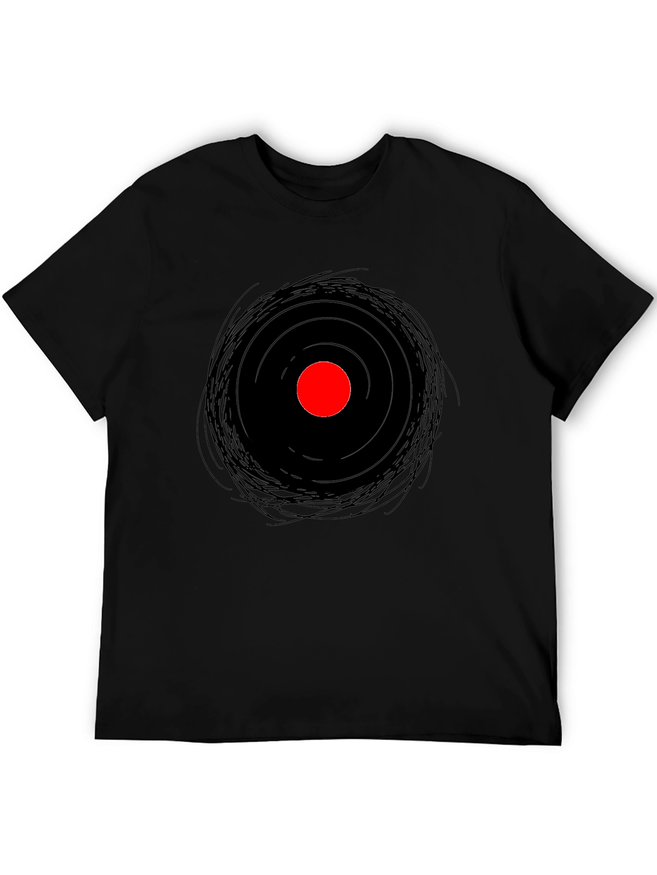 Abstract Target Tee - Black Cotton Blend