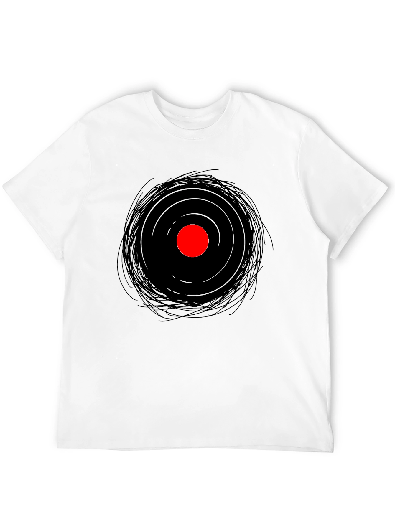 Abstract Target Tee - Black Cotton Blend