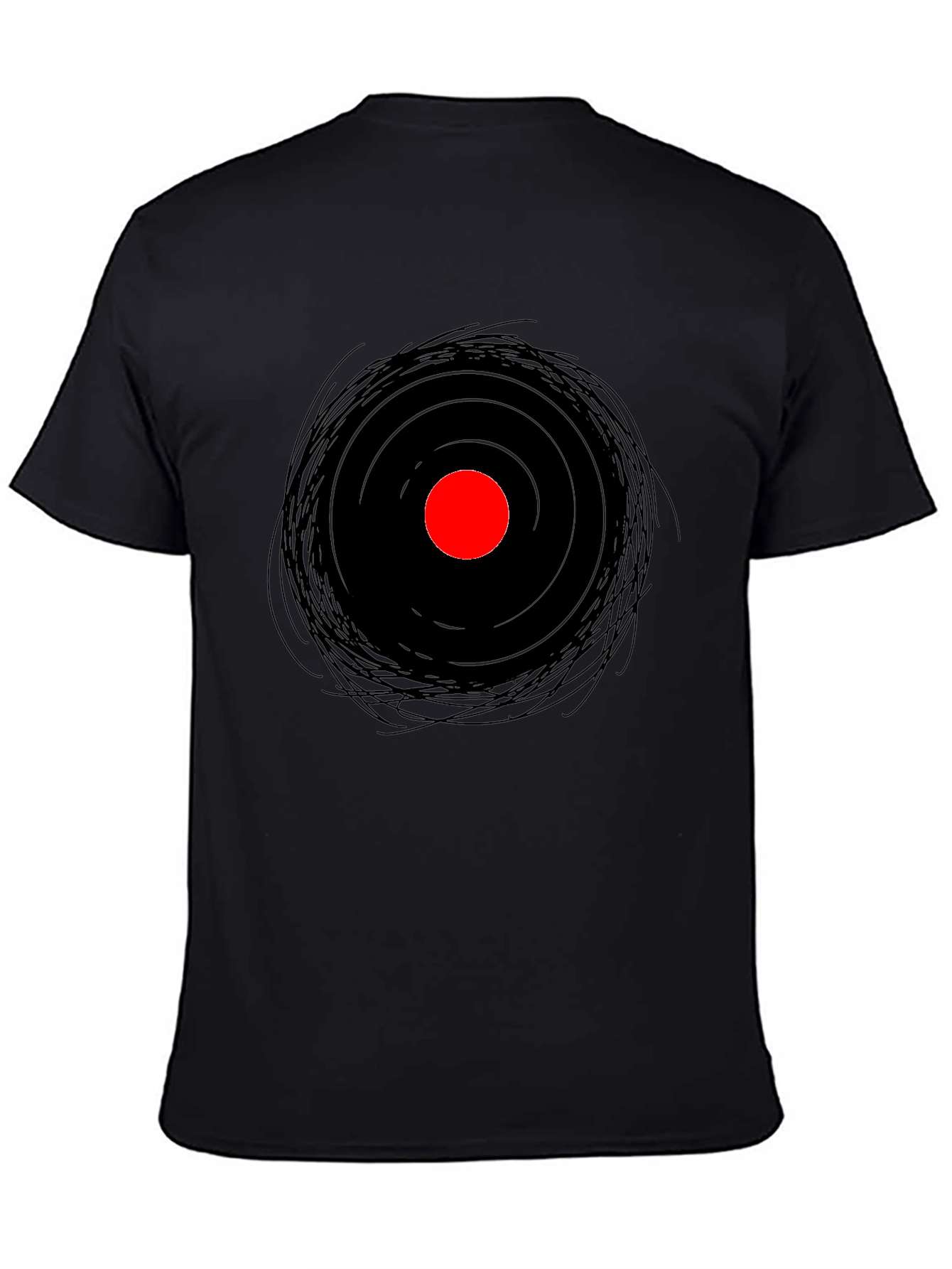 Abstract Target Tee - Black Cotton Blend