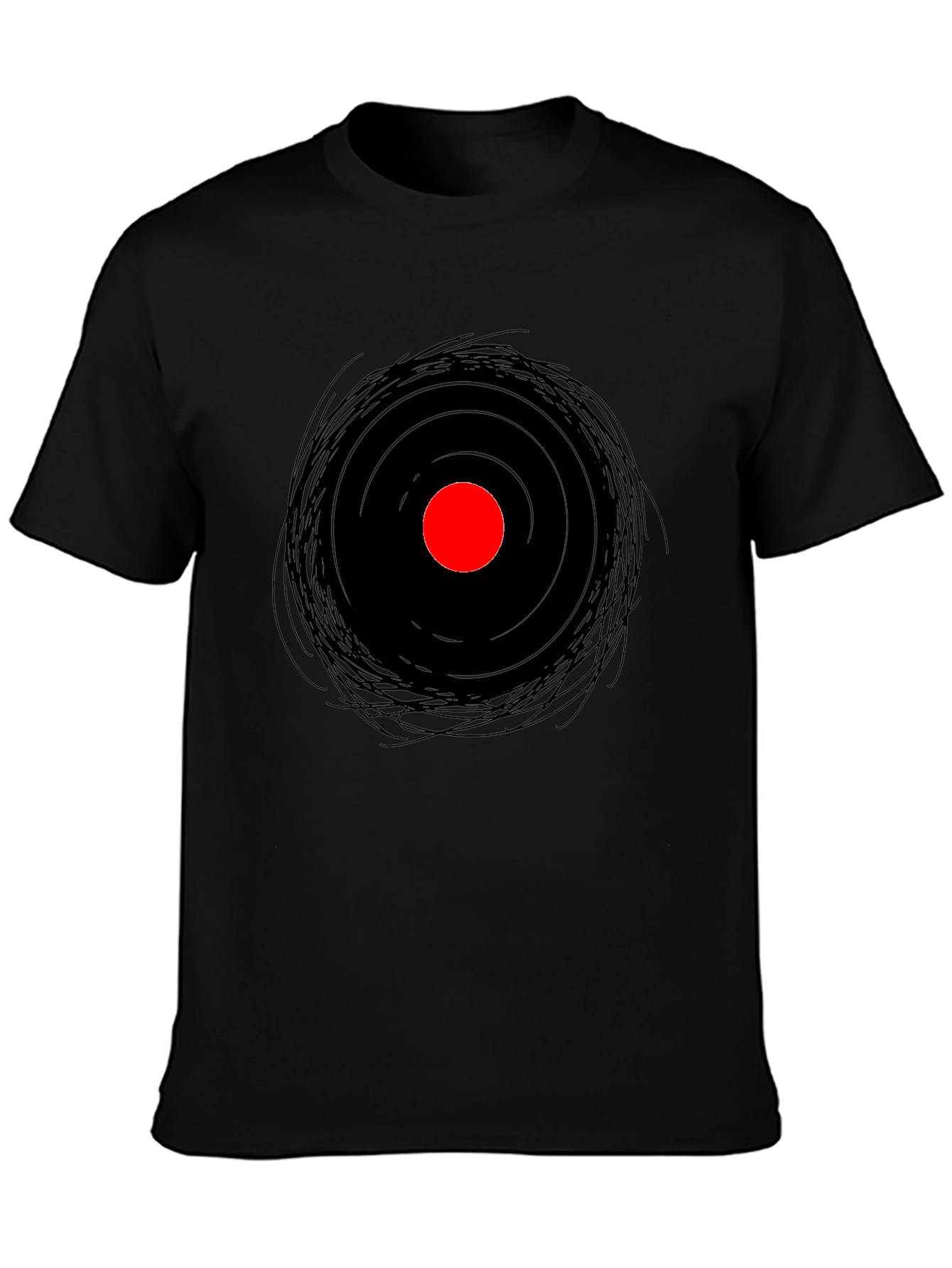 Abstract Target Tee - Black Cotton Blend