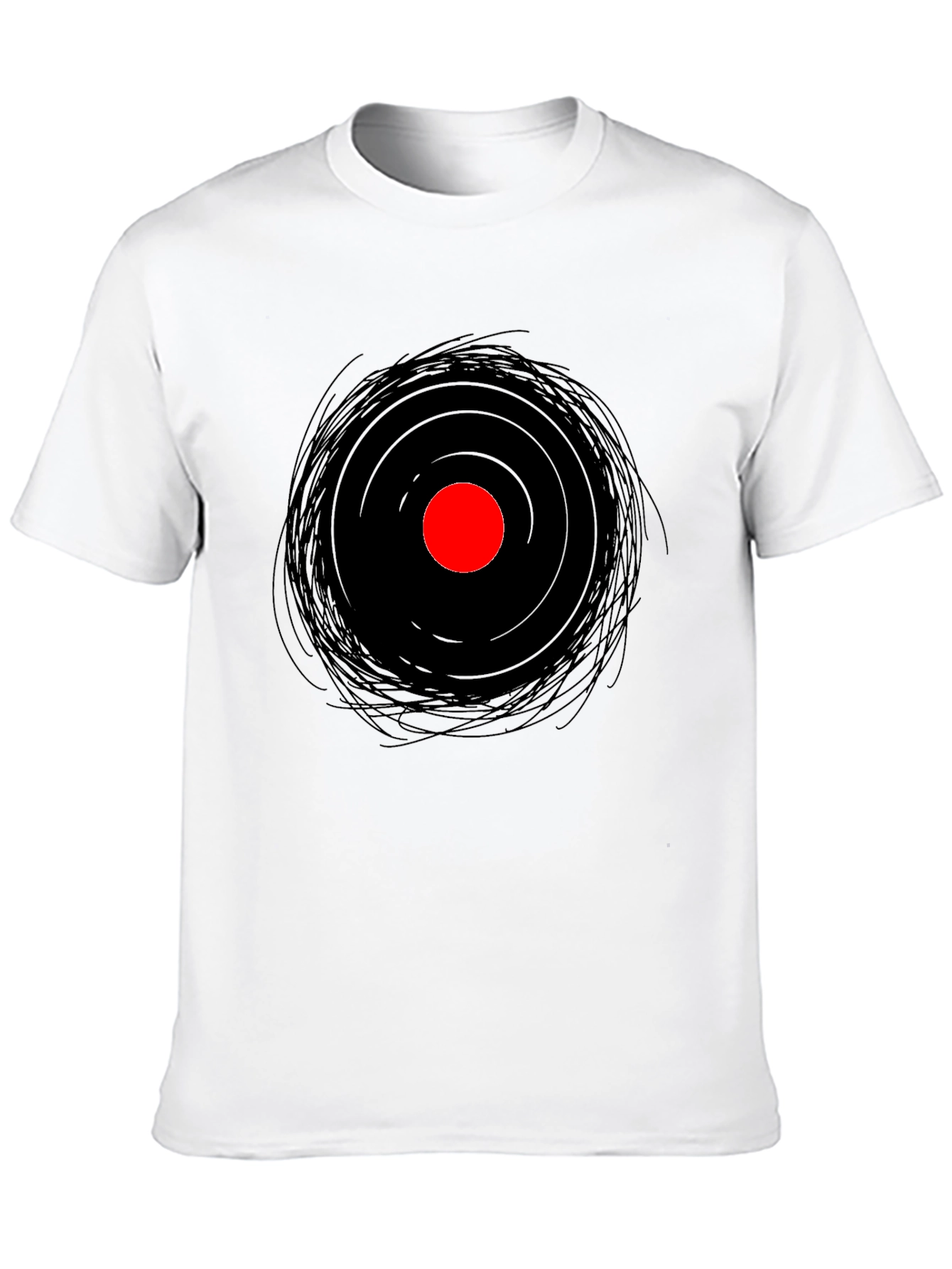 Abstract Target Tee - Black Cotton Blend