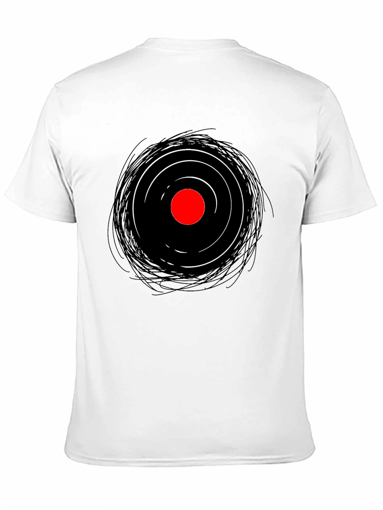 Abstract Target Tee - Black Cotton Blend
