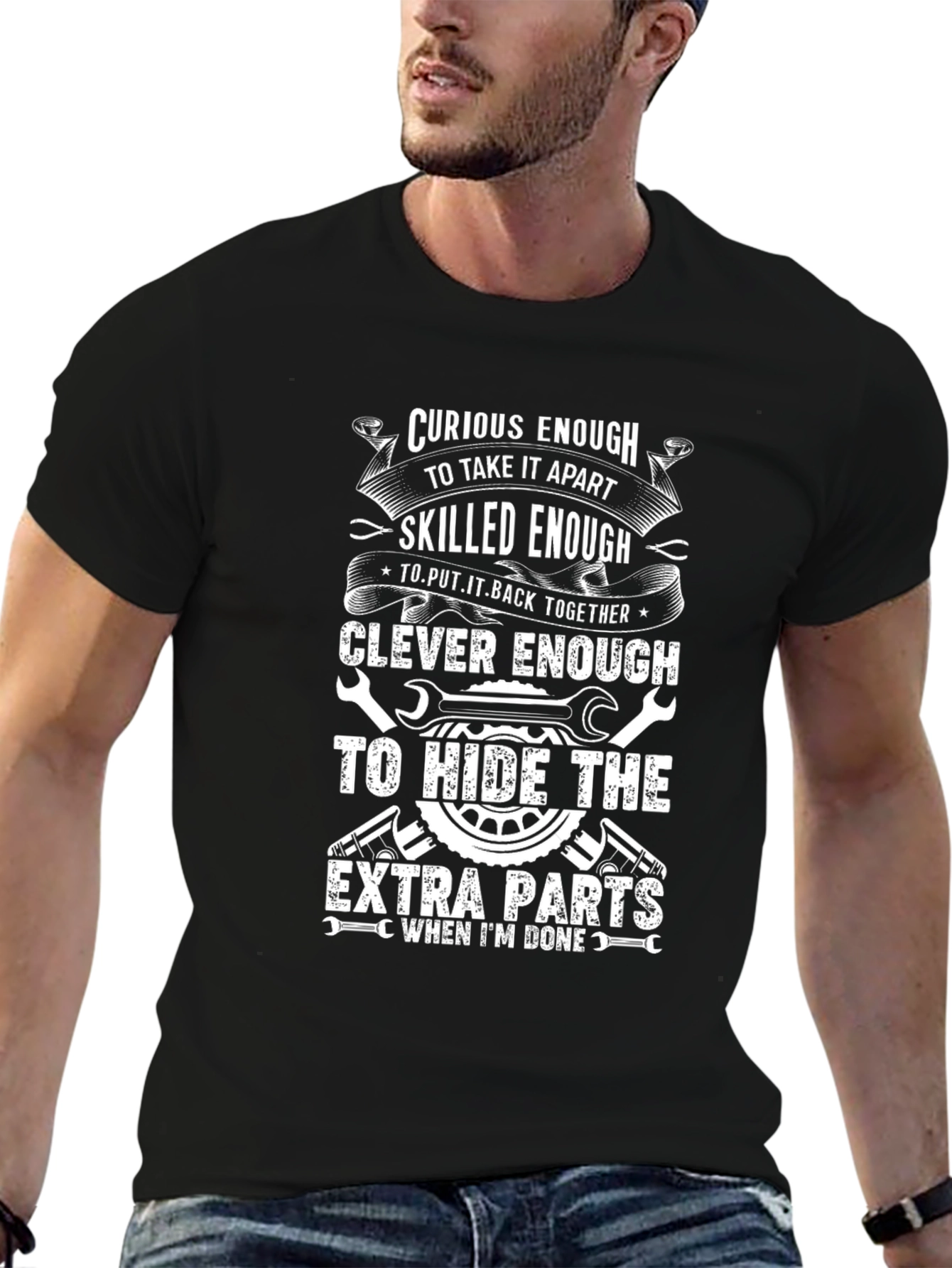 Curious Enough Mechanic Humor T-Shirt